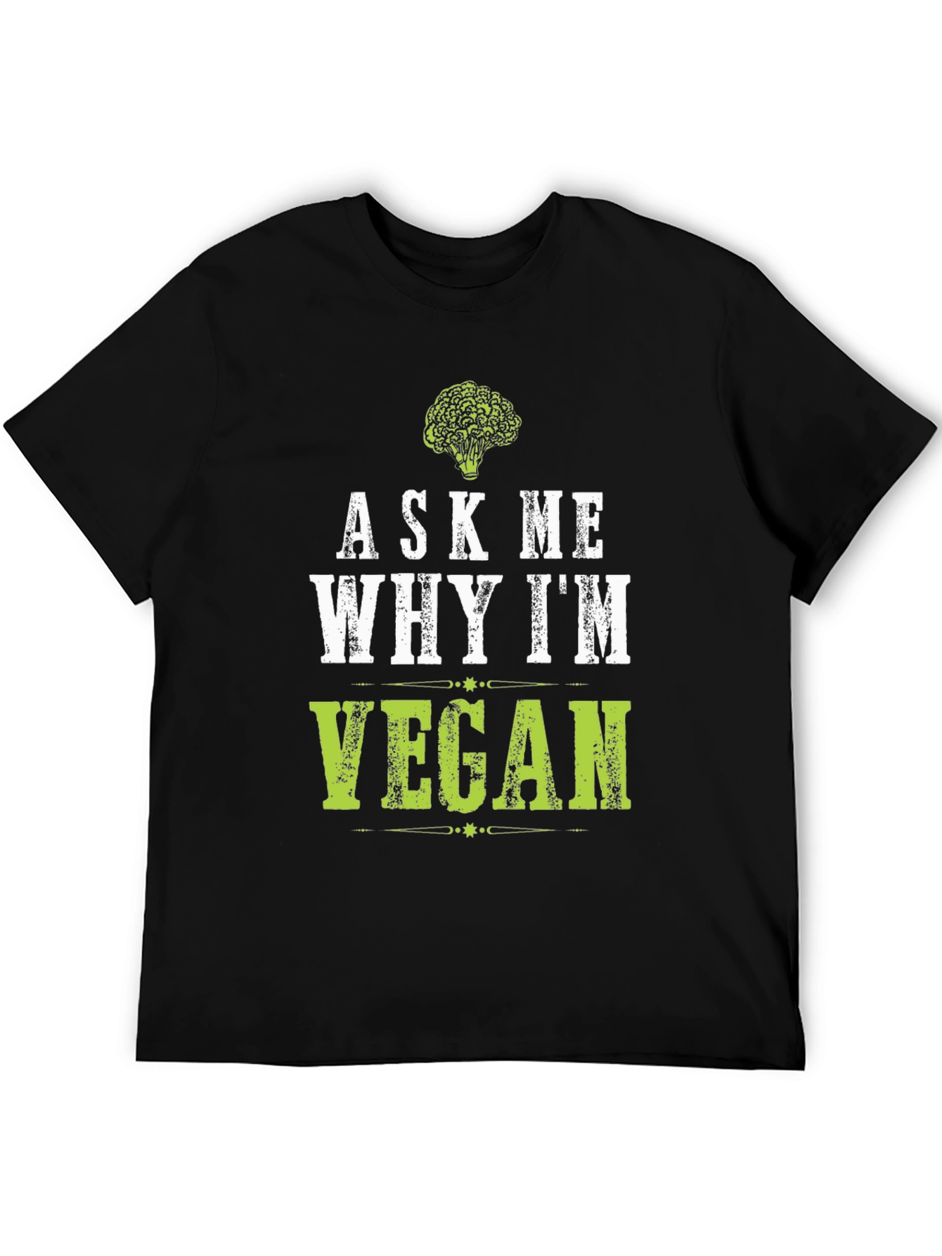 Black Ask Me Why I'm Vegan T-Shirt view 5