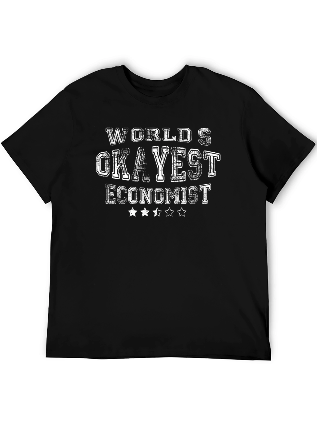 Black World's Okayest Economist Black Graphic Tee view 5