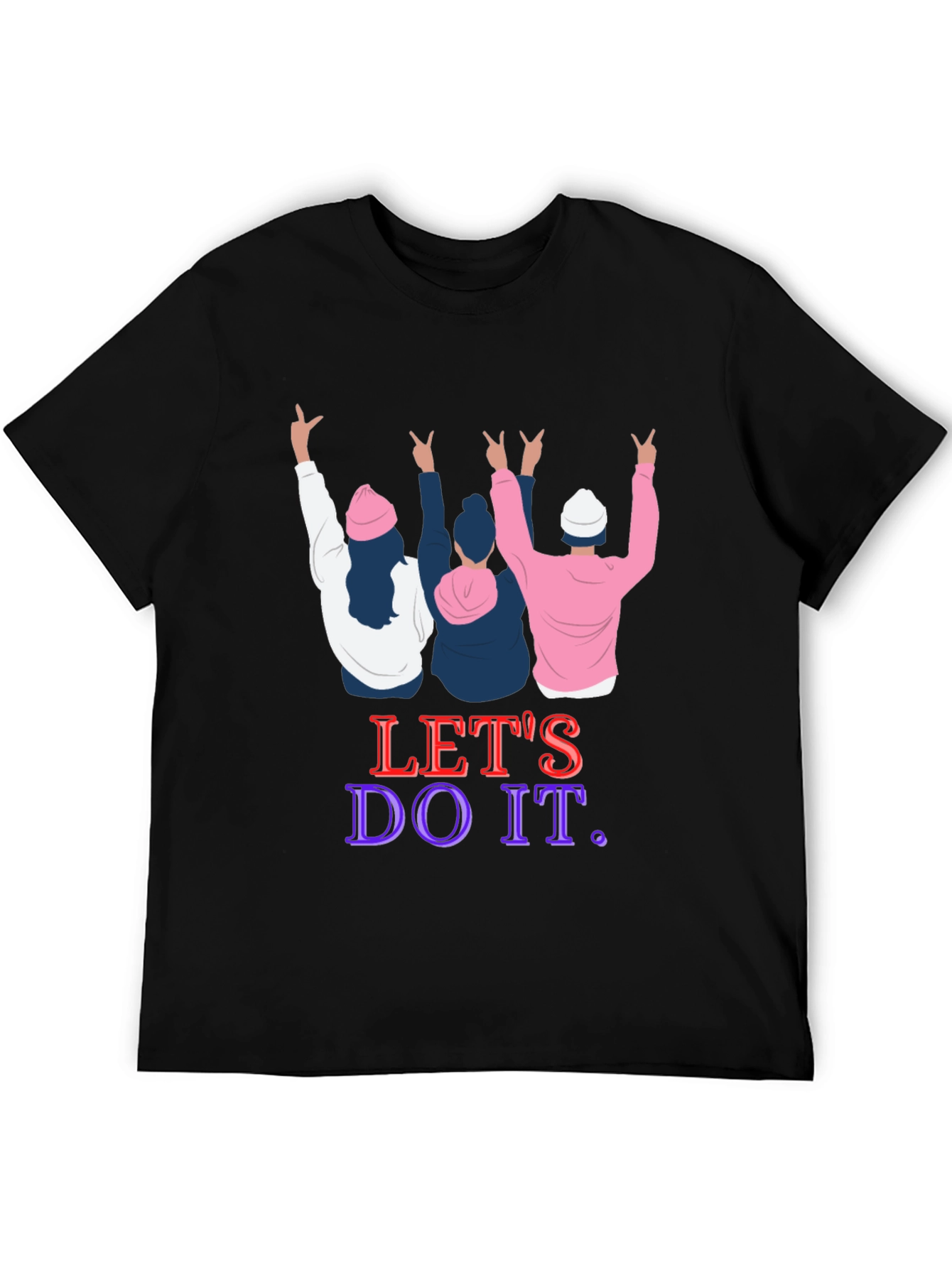 Black Let's Do It Graphic Tee view 5