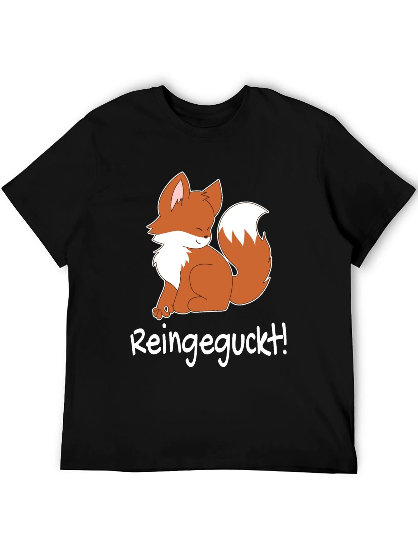 Black Cute Fox Graphic T-Shirt - Reingeguckt! view 5