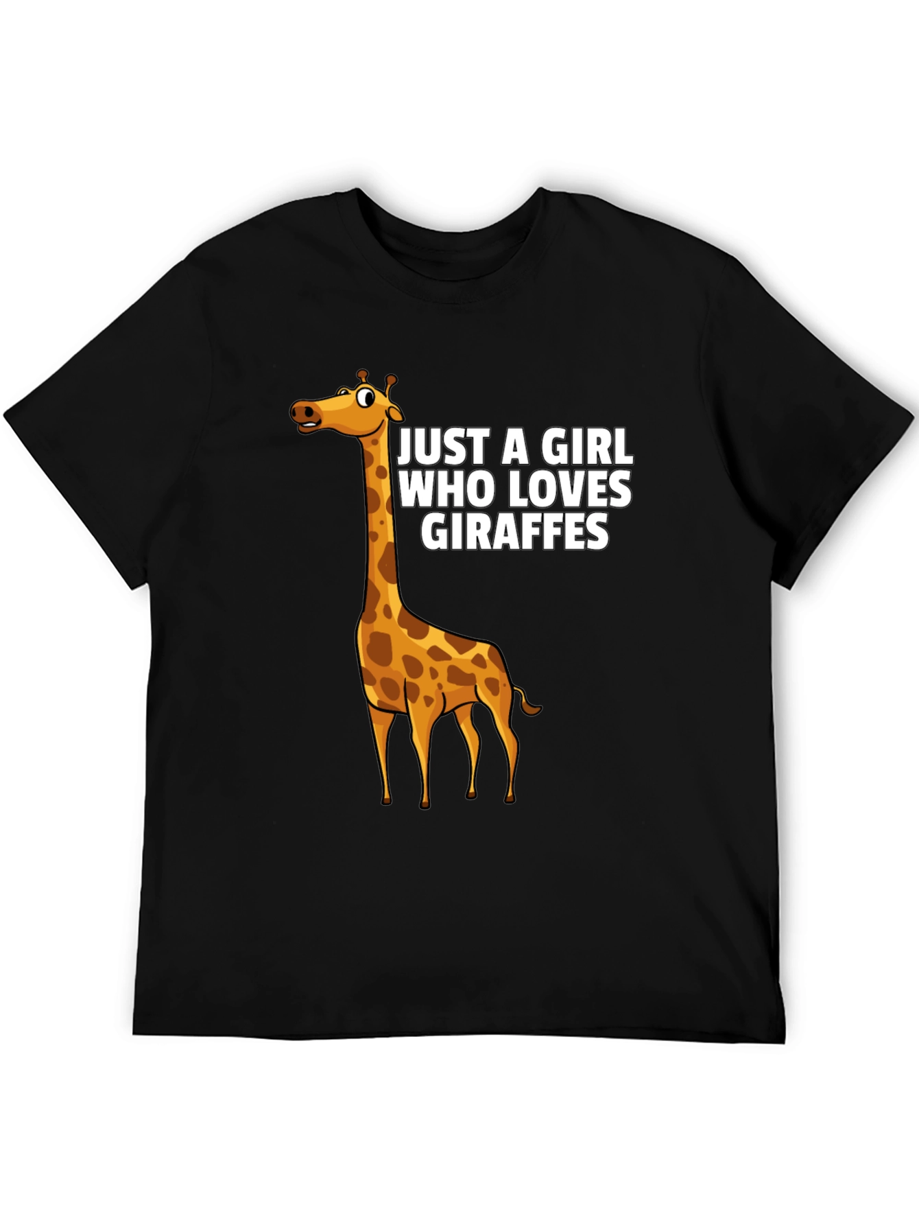 Black Giraffe Lover Unisex T-Shirt  view 5