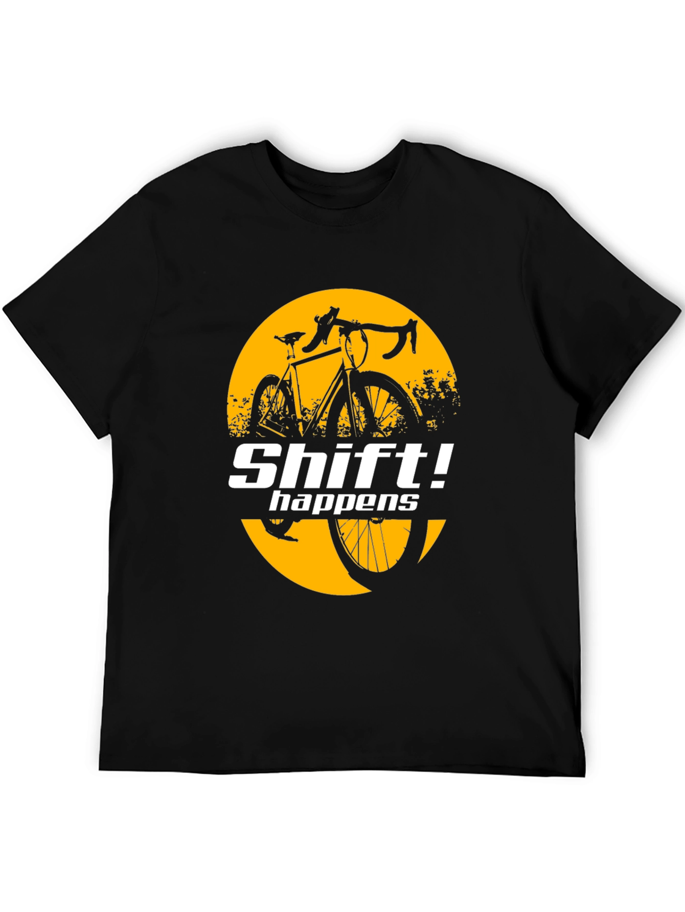 Black Shift Happens Bike Graphic T-Shirt view 5