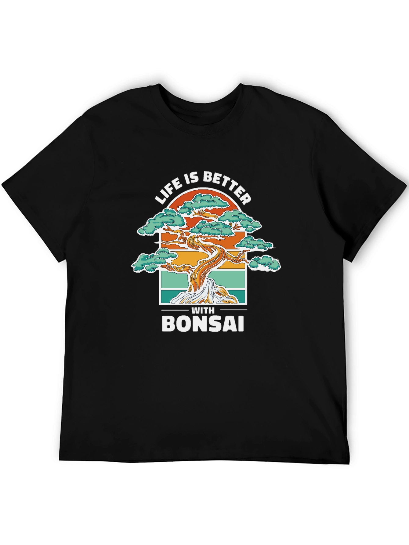 Black Life is Better with Bonsai Graphic T-Shirt view 5