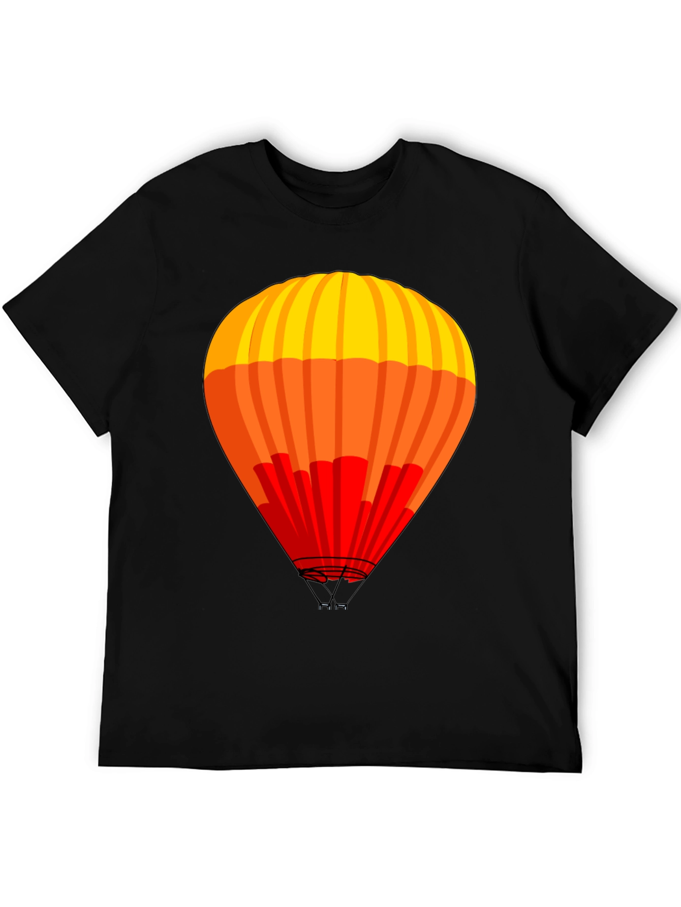 Black Hot Air Balloon Graphic T-Shirt view 5