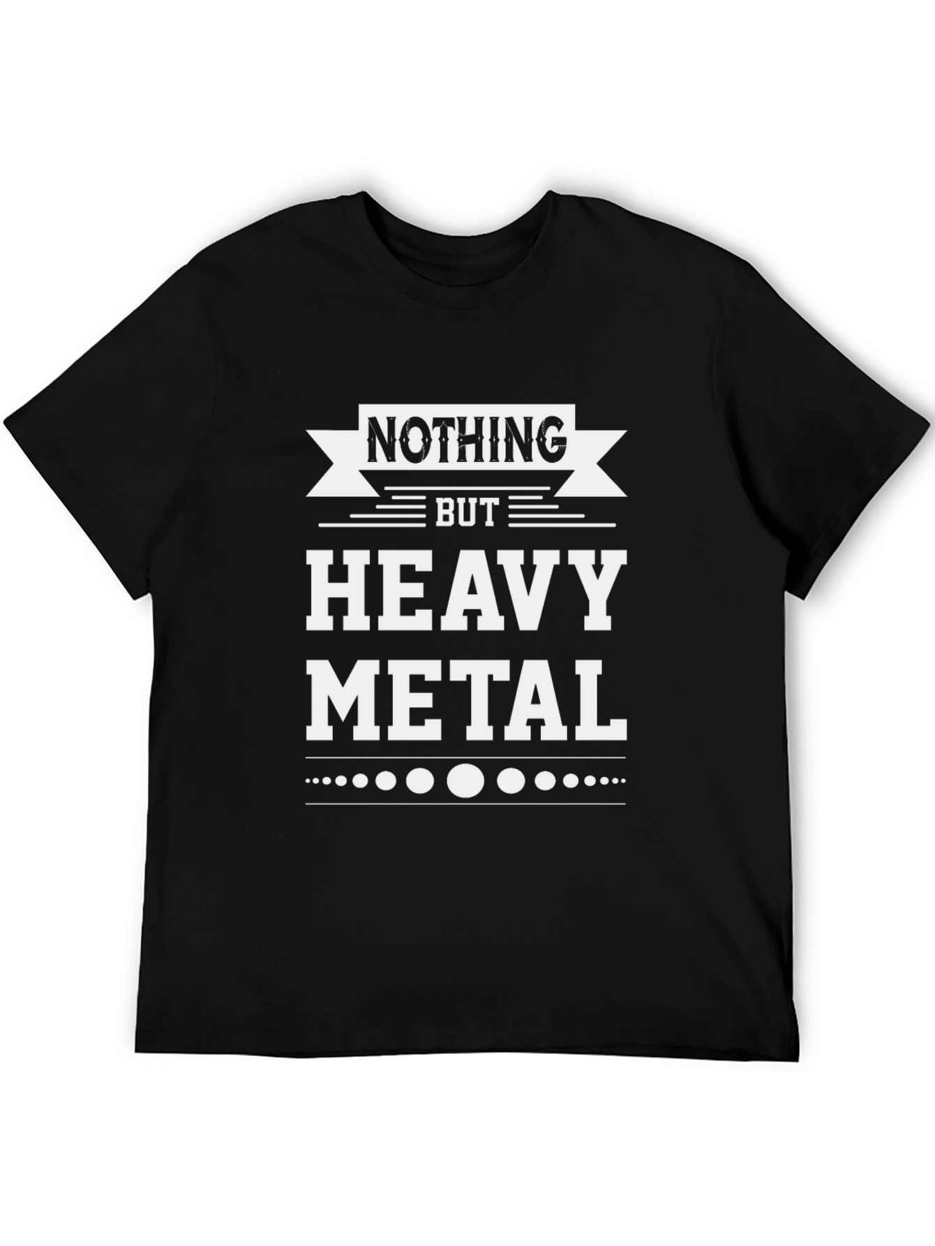 Black Nothing But Heavy Metal Black T-Shirt view 5