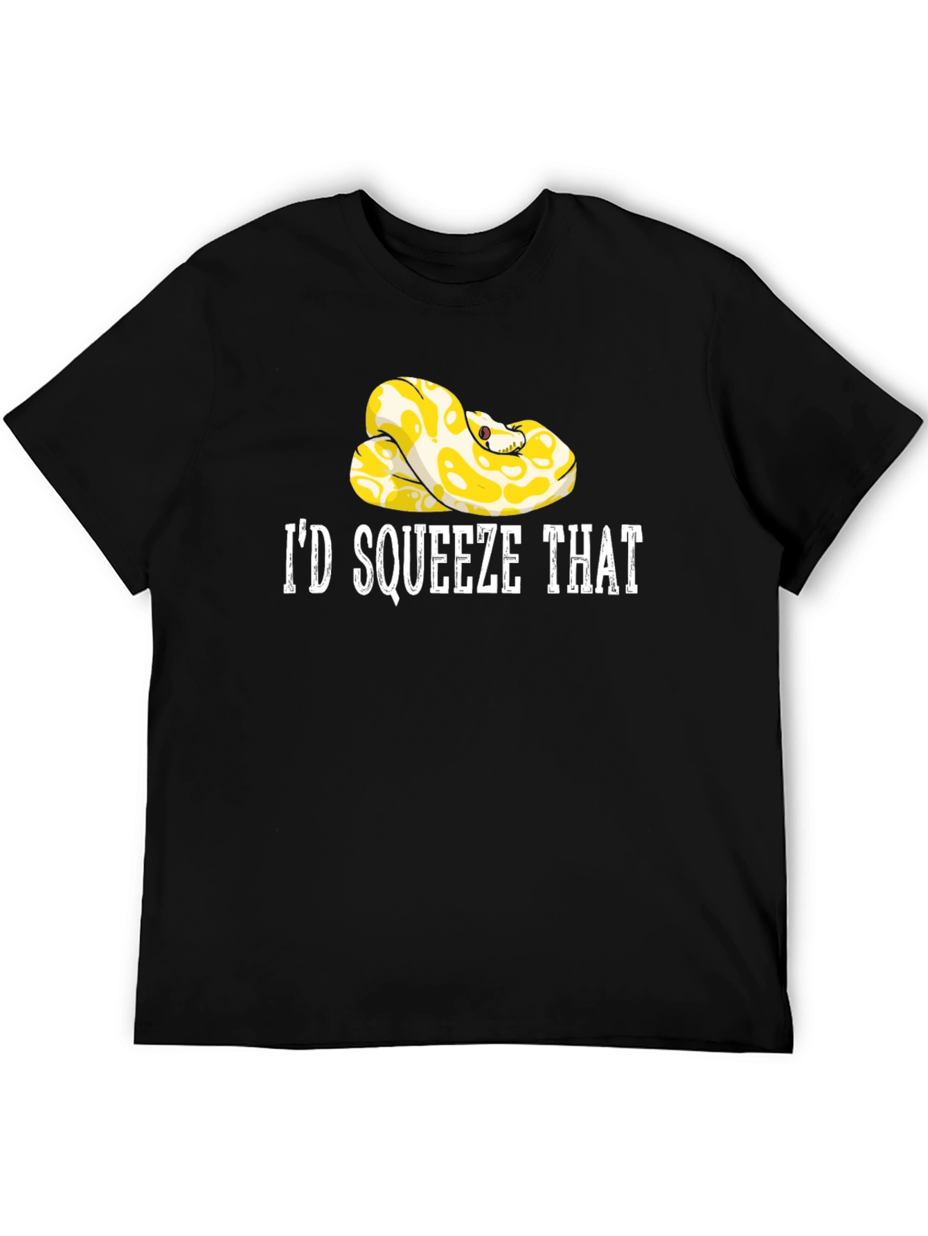 Black I'd Squeeze That Snake Graphic Tee - Novelty T-Shirt view 5