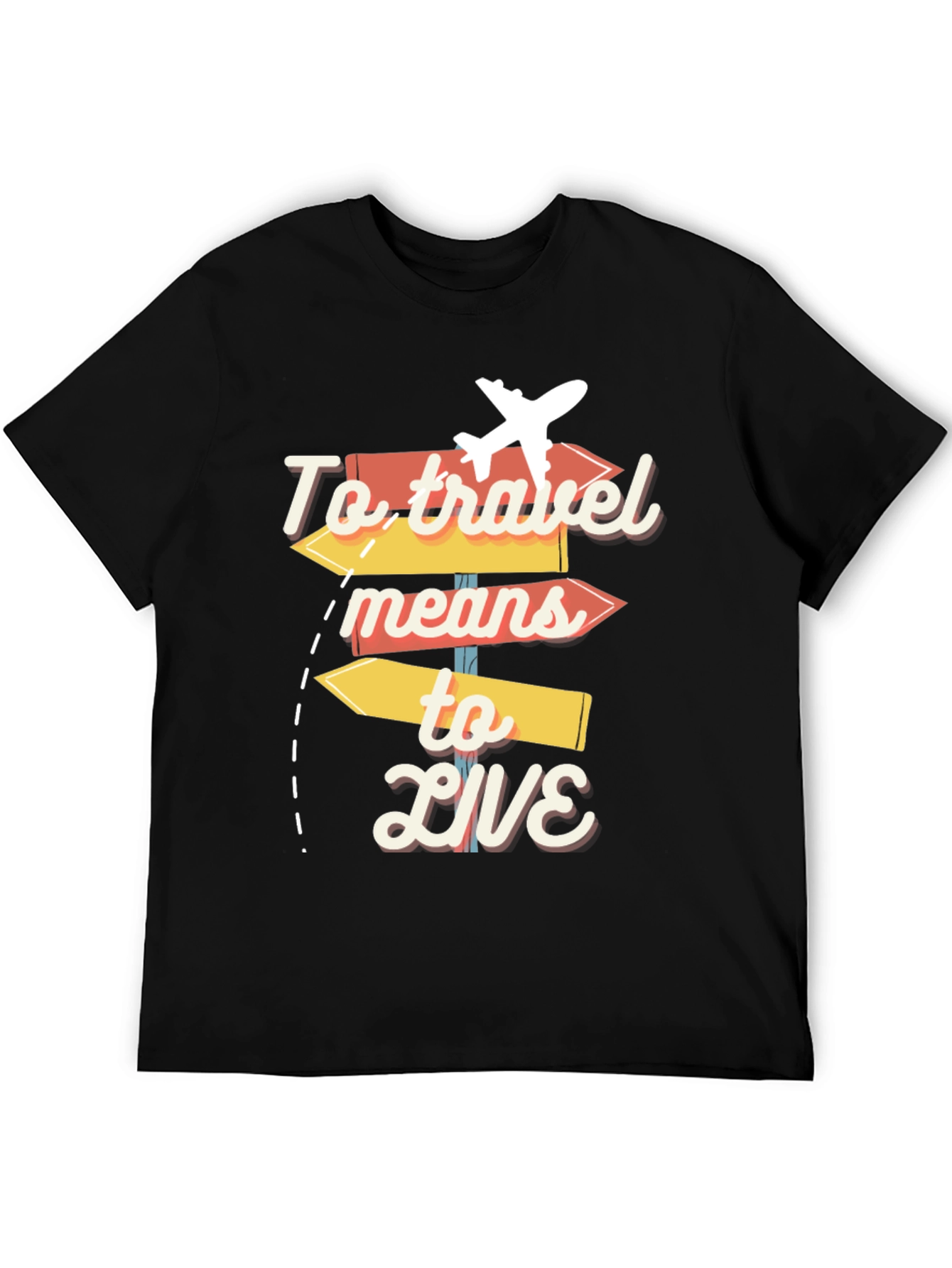 To Travel Means to Live Graphic Tee - 5