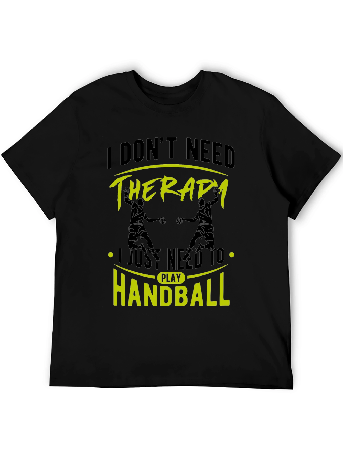 Black Handball Therapy Black T-Shirt view 5