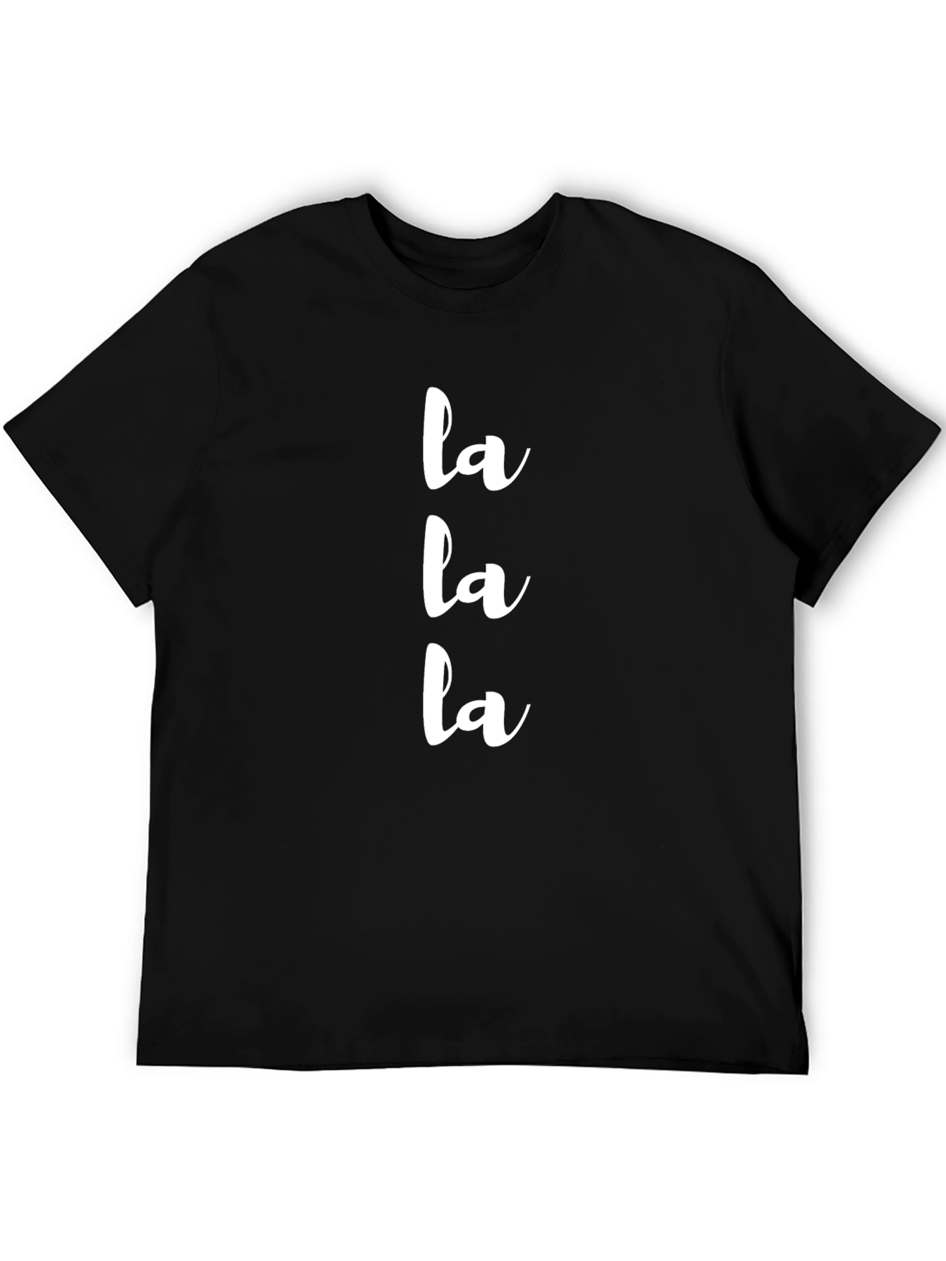 Black La La La Graphic Tee - Trendy Casual T-Shirt view 5