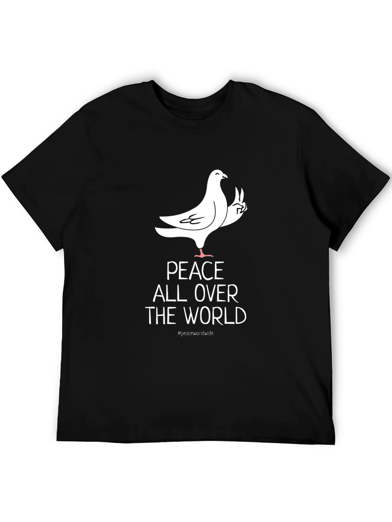 Black Peace Dove Graphic Tee - All Over the World view 5