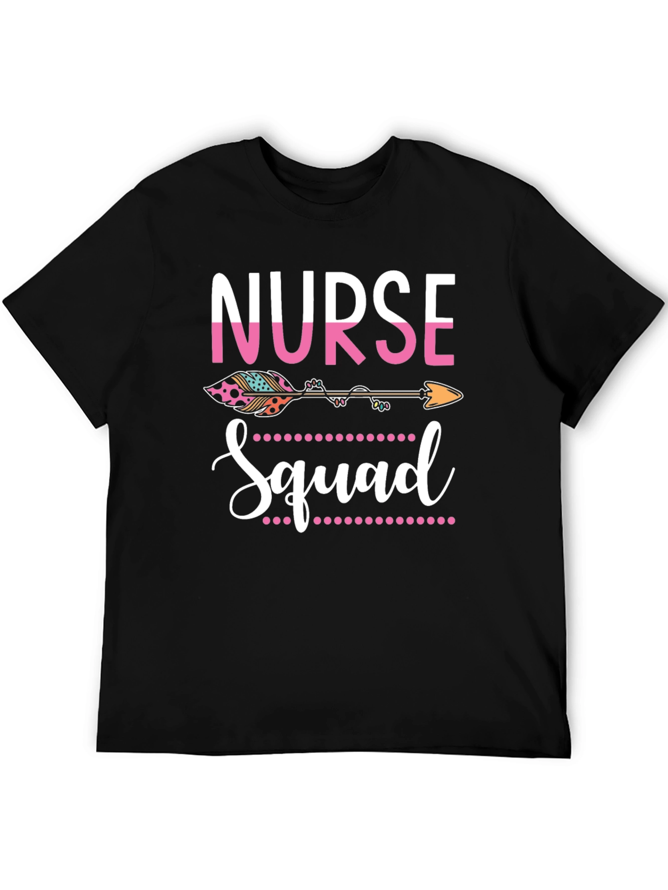 Black Nurse Squad Graphic Tee - Comfort and Style view 5
