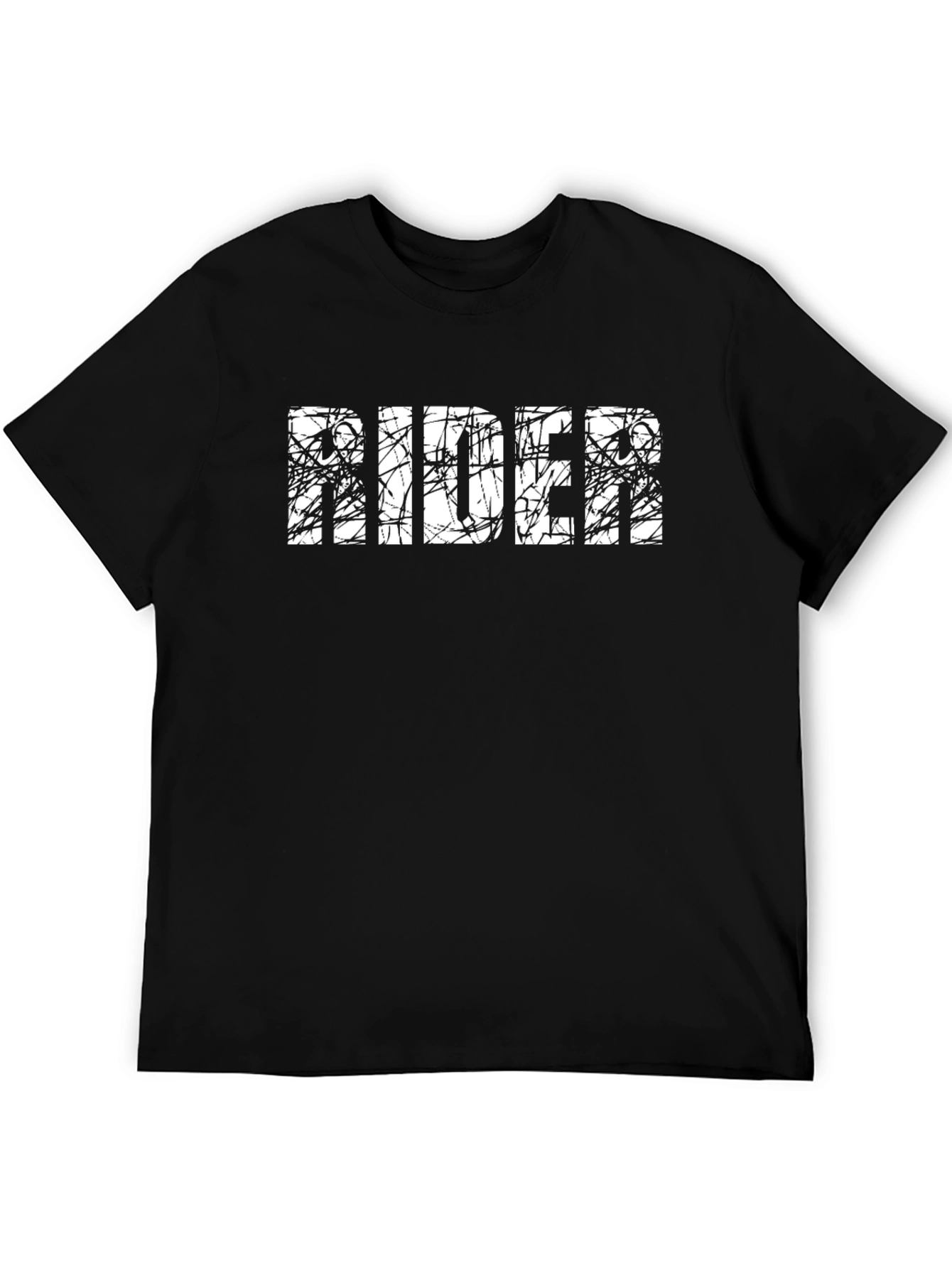 Black Rider Graphic Tee - Black Cotton T-Shirt view 5