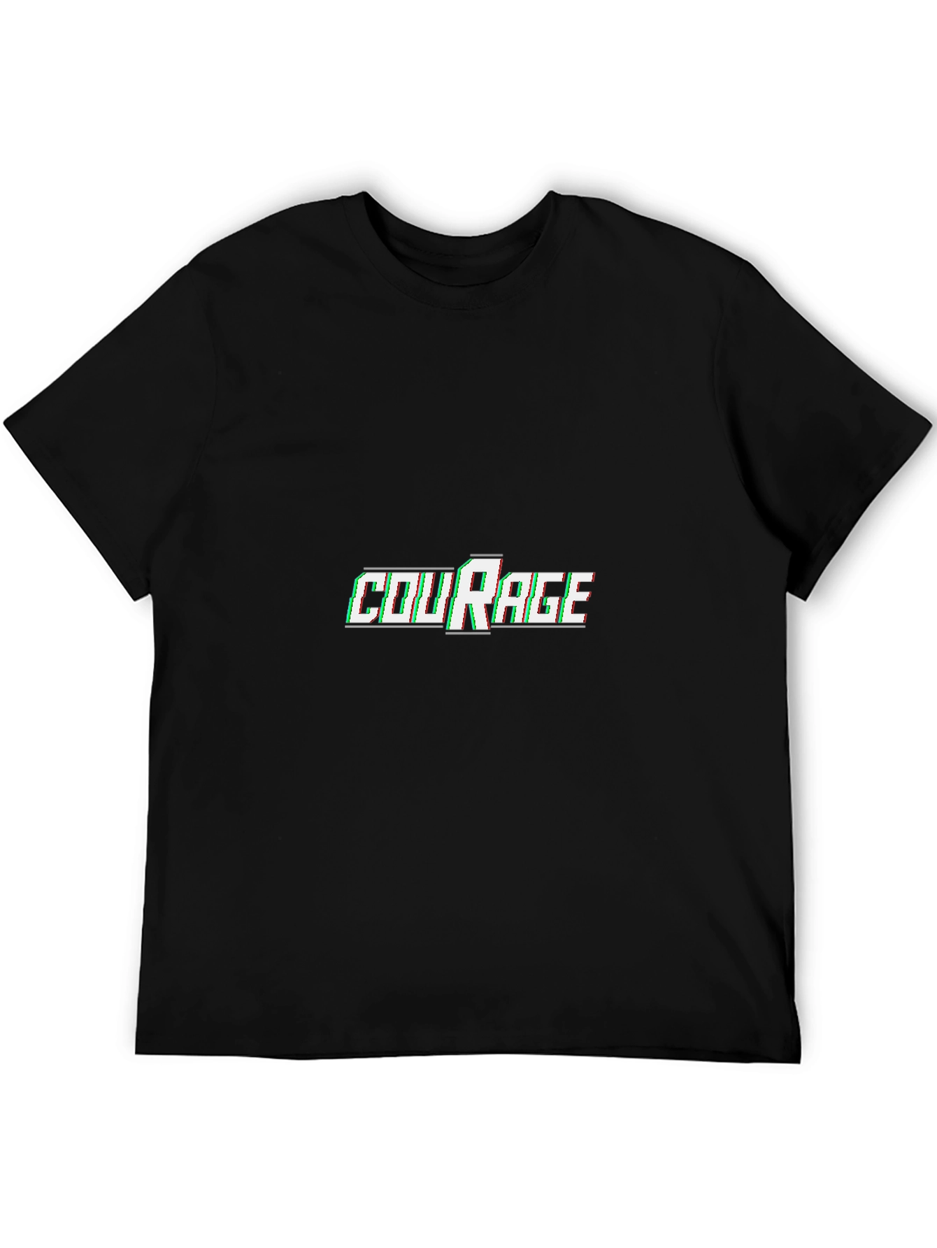 Black Courage Graphic Tee - Black Short Sleeve T-Shirt view 5