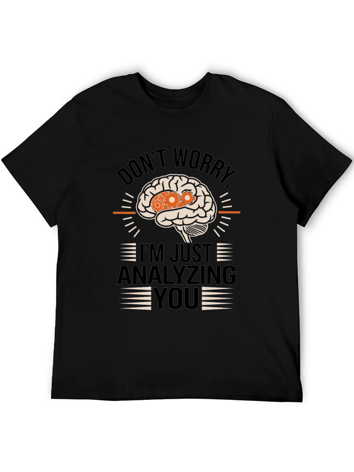 Black Analyzing You Brain Gear T-Shirt view 5