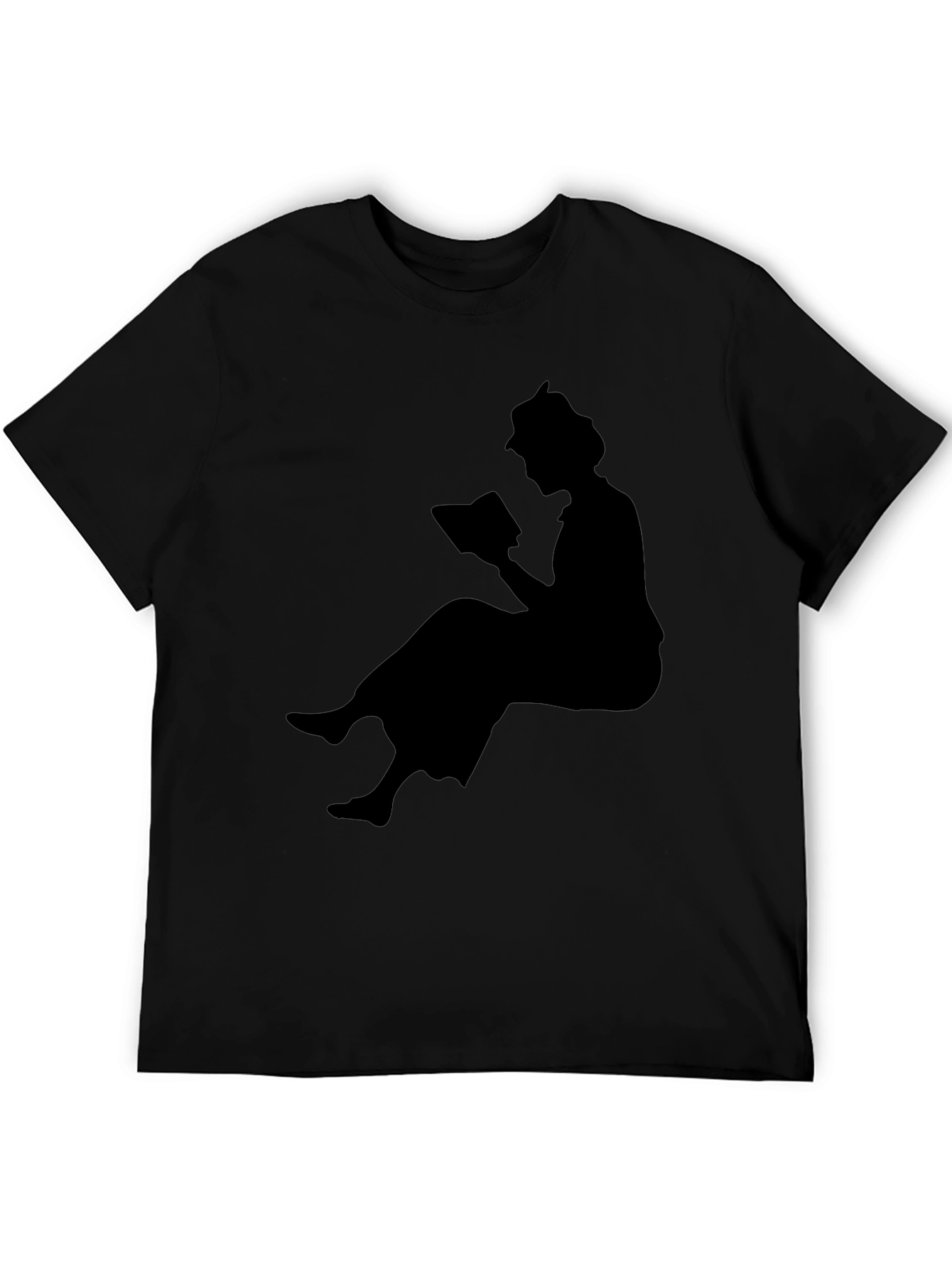 Black Silhouette Reading T-Shirt - Black view 5
