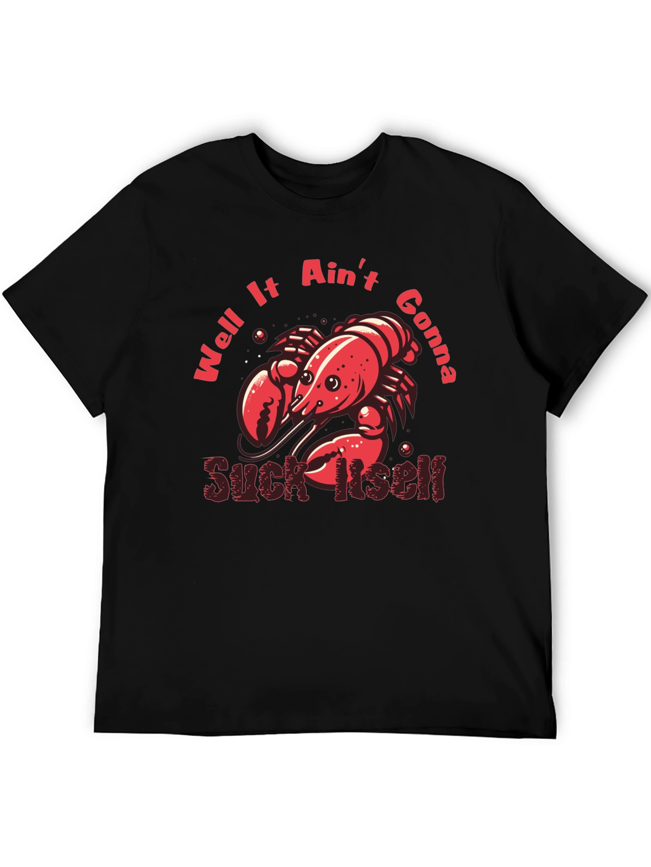 Black Crawfish Suck Itself Graphic T-Shirt view 5