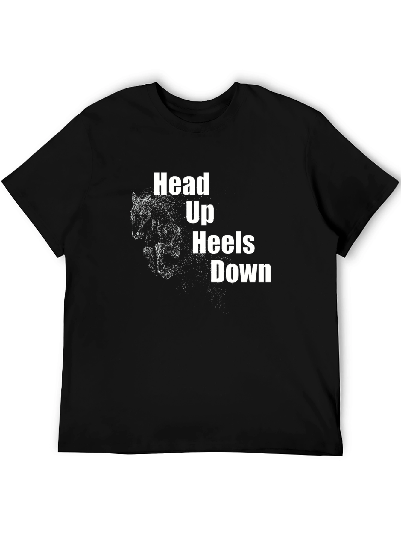 Black Head Up Heels Down Black T-Shirt view 5