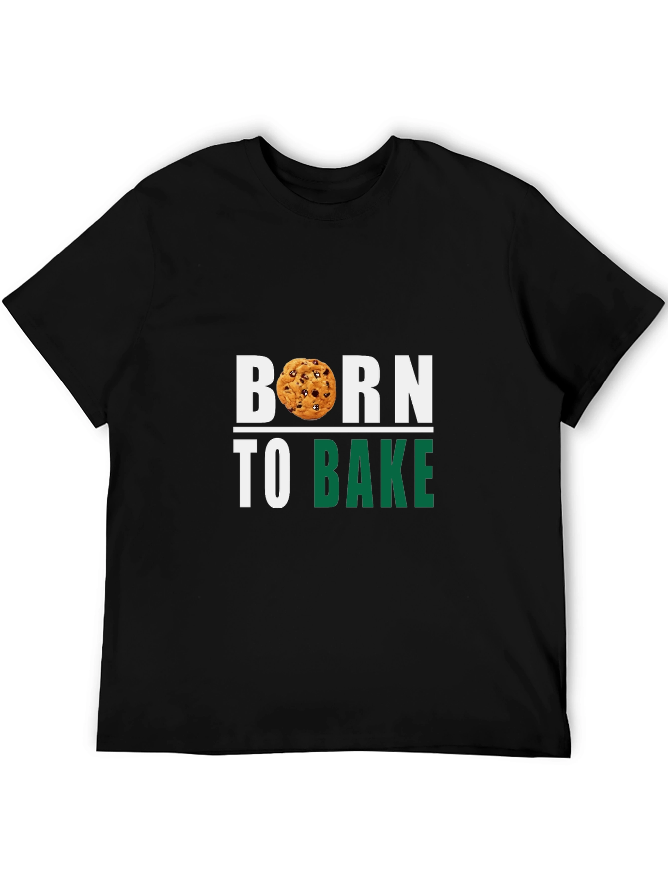 Black Born to Bake T-Shirt - Baking Lover Apparel view 5