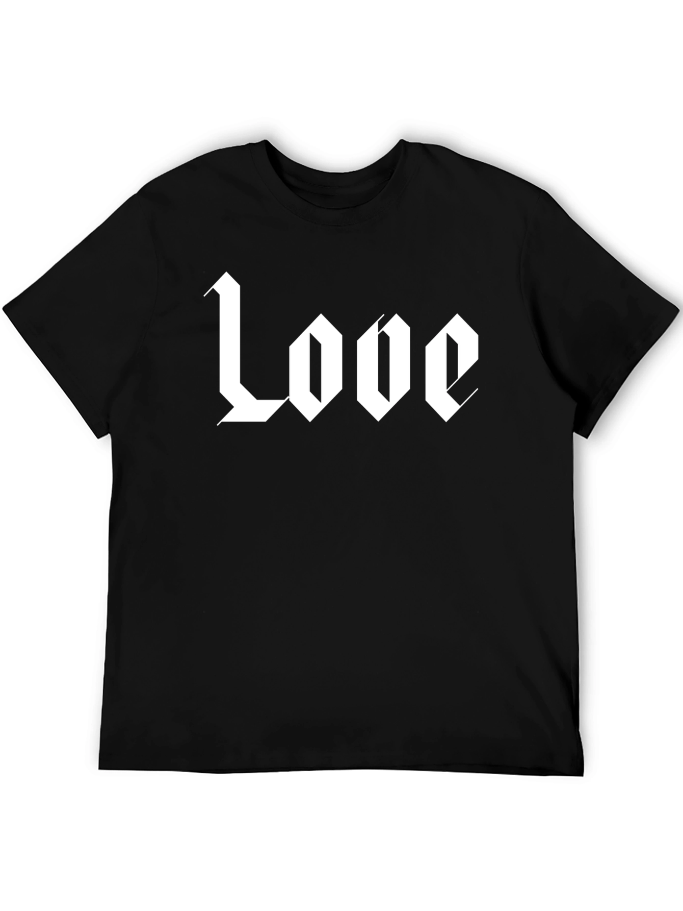 Black Gothic Love T-Shirt - Black Graphic Tee view 5