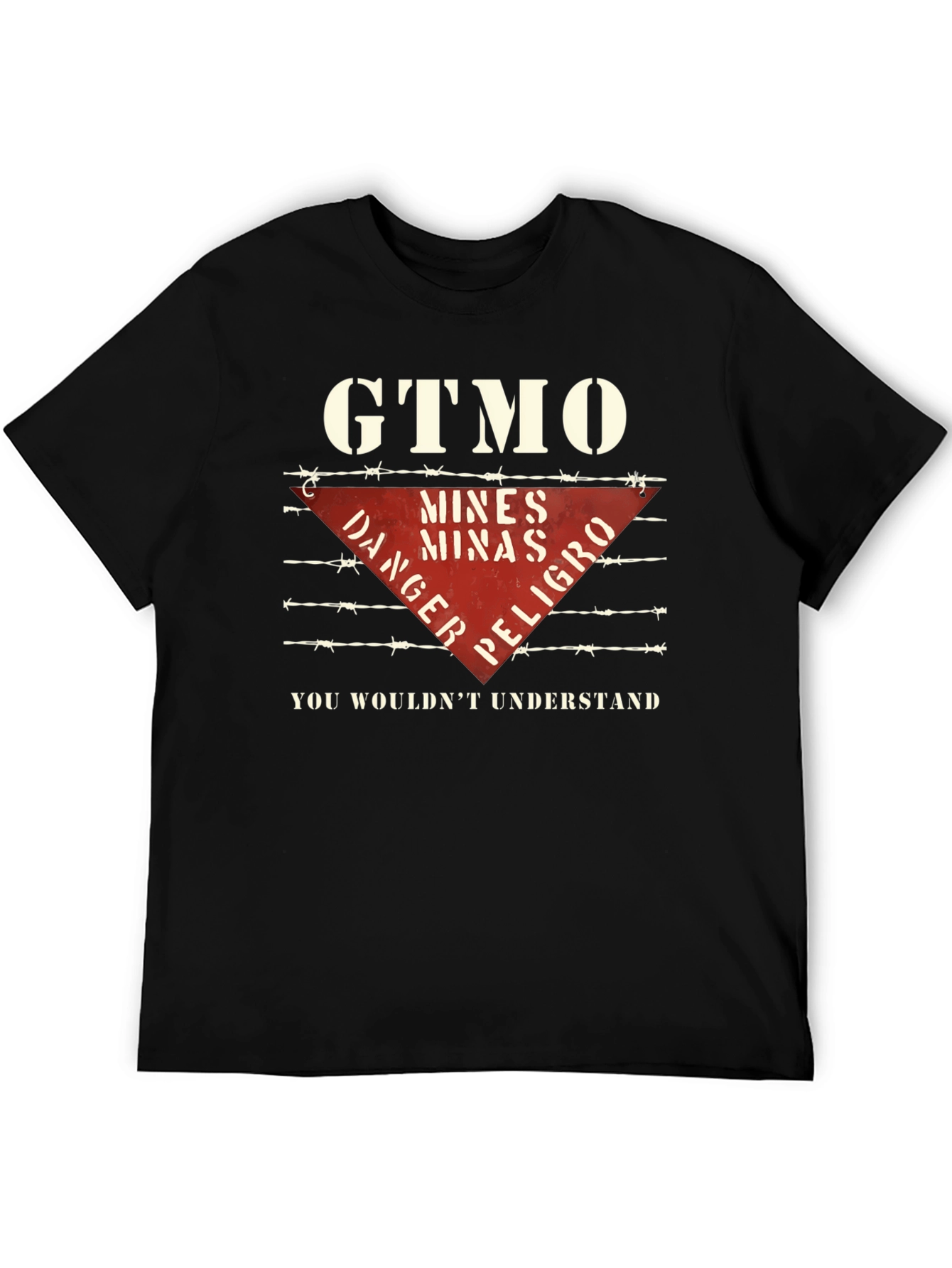 Black GTMO Danger Mines T-Shirt - You Wouldn't Understand view 5