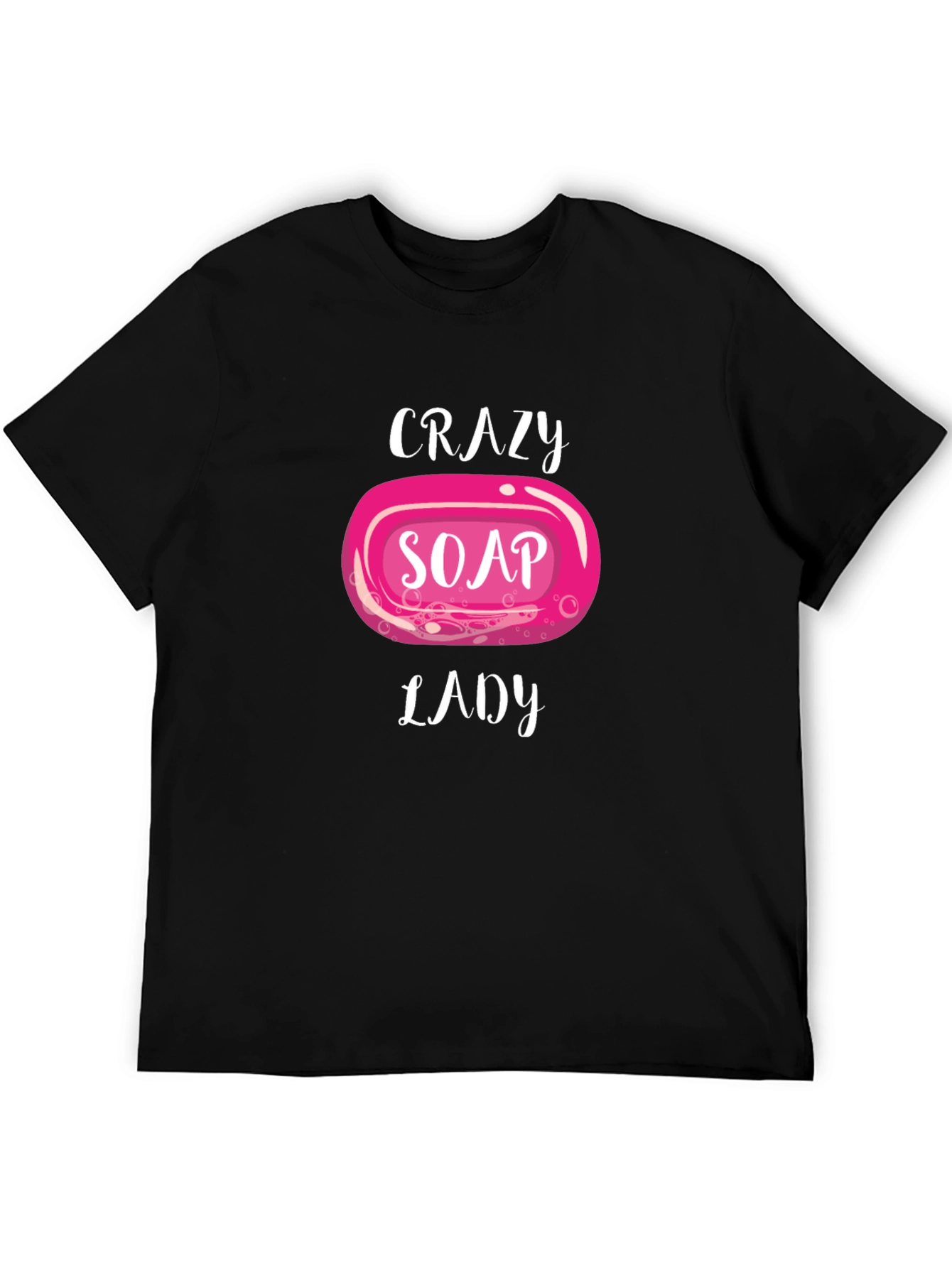 Black Crazy Soap Lady Black T-Shirt view 5