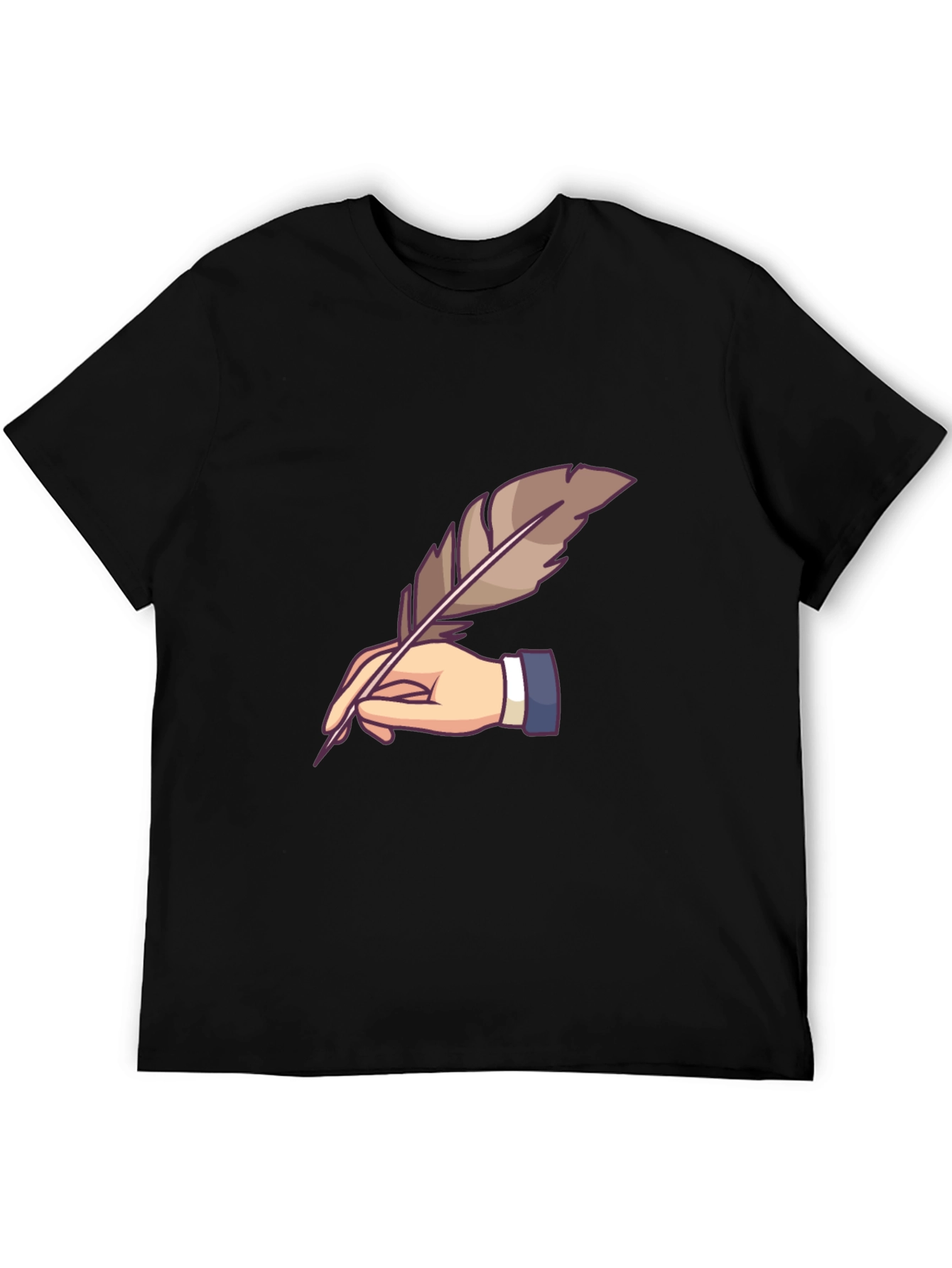 Black Quill Pen Writer Graphic Tee view 5