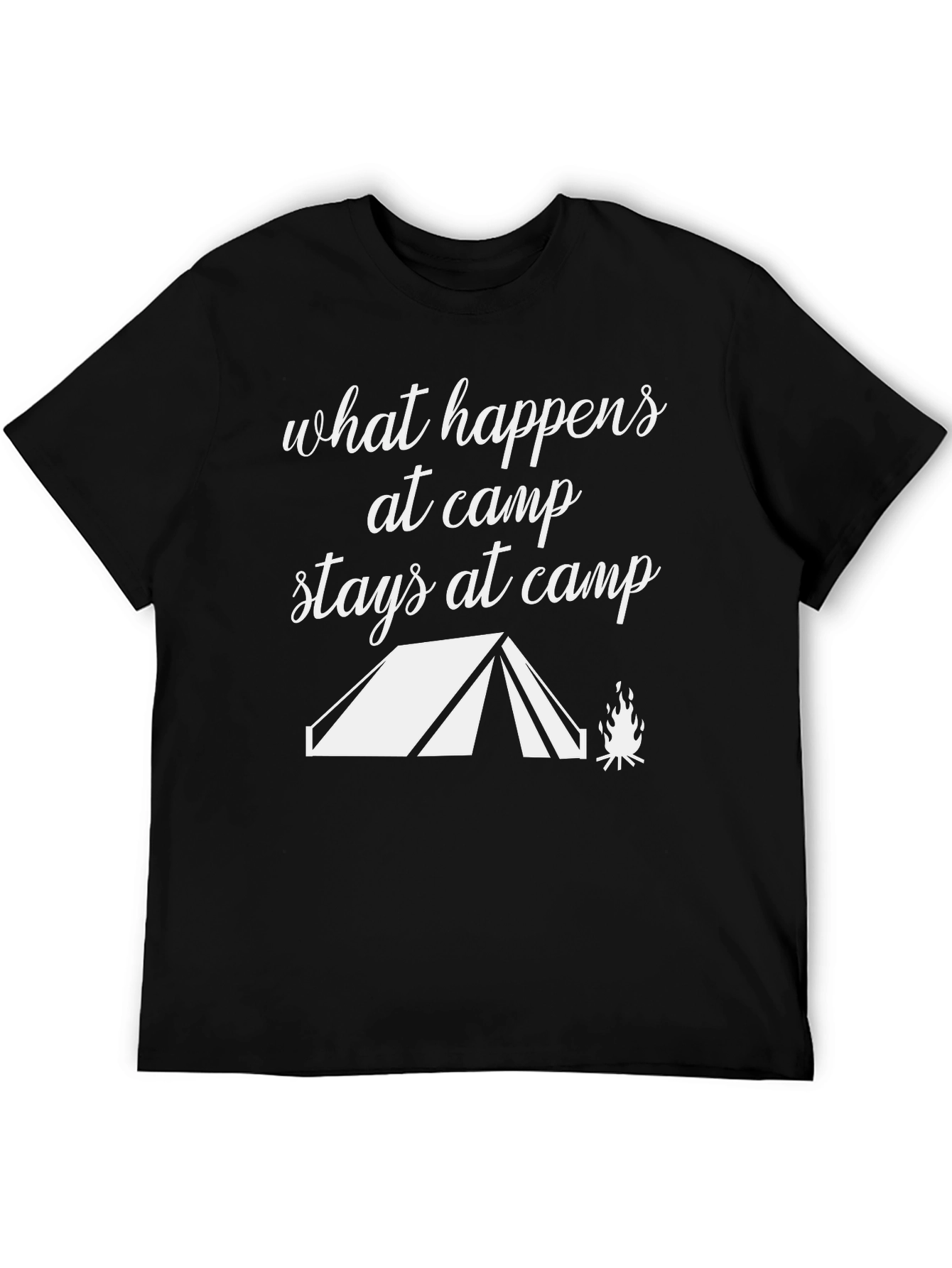 Black Camp Adventure T-Shirt - What Happens at Camp view 5