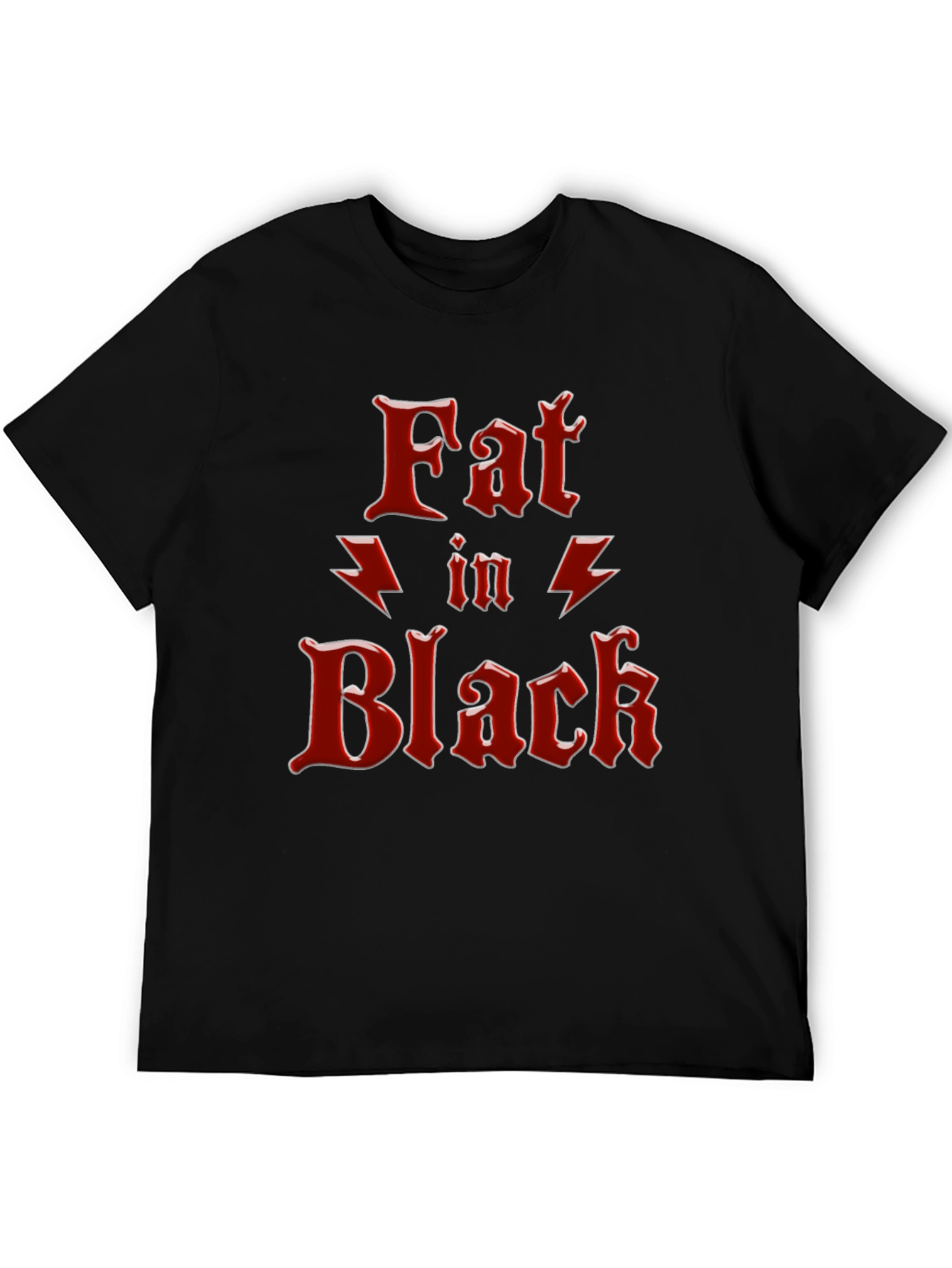 Black Fat In Black Graphic T-Shirt view 5