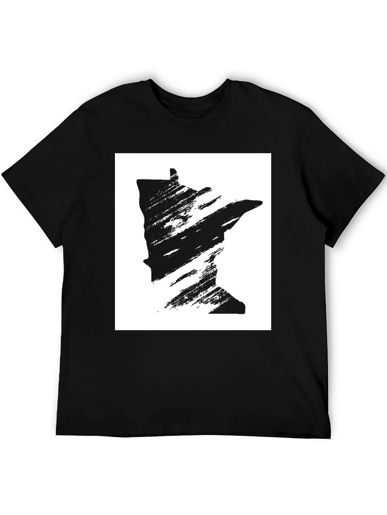 Black Minnesota State Graphic Black T-Shirt view 5