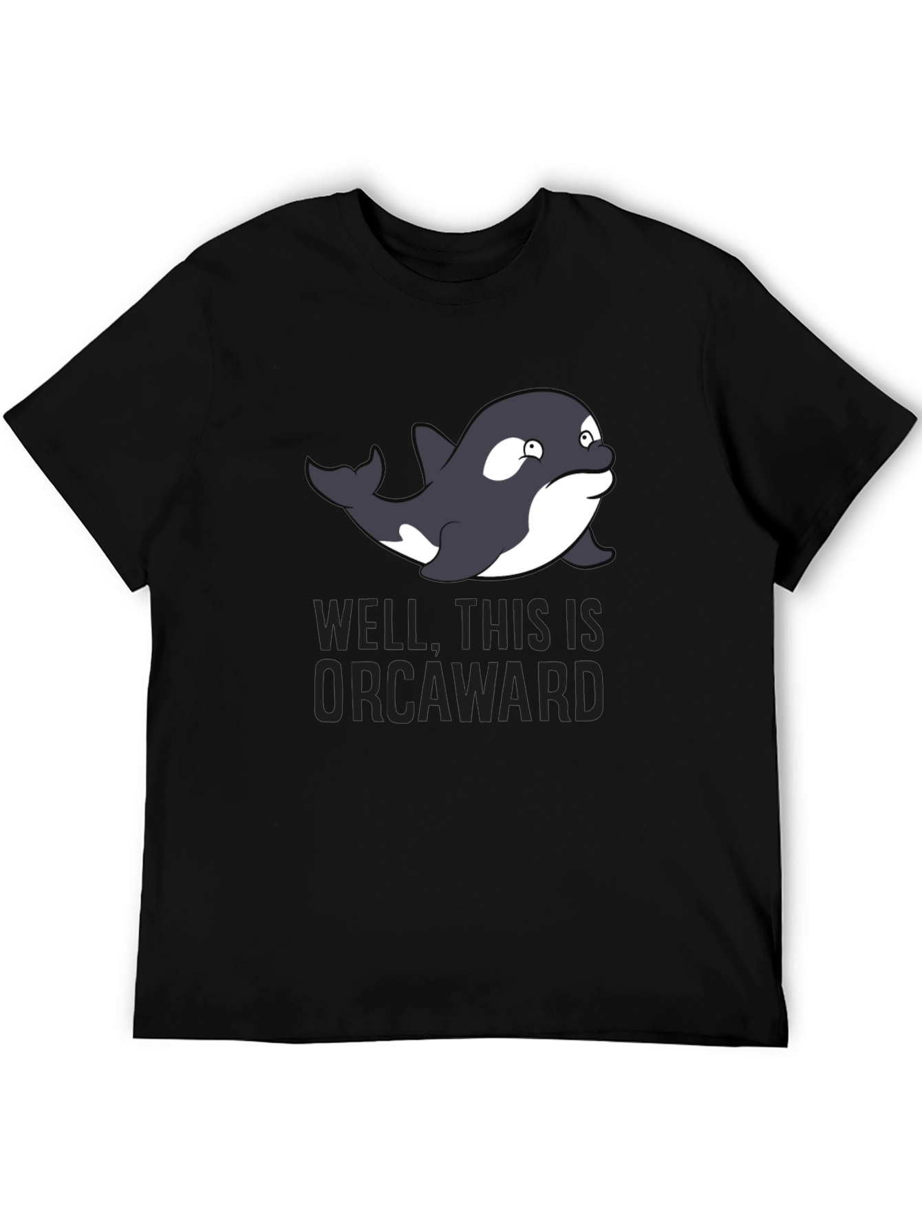 Black Orcaward Funny Graphic Men's T-Shirt view 5