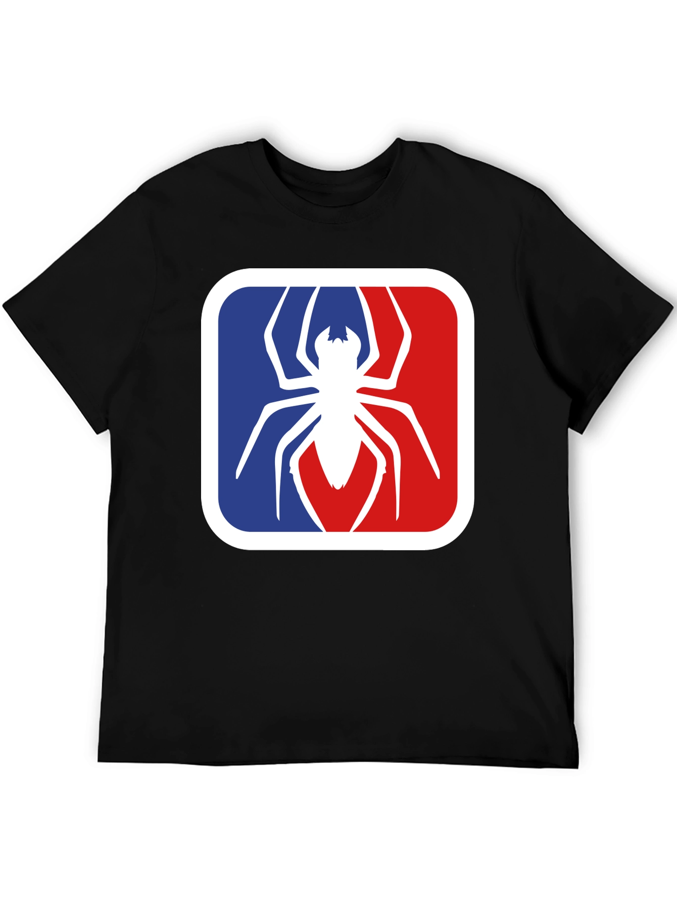 Black Spider Graphic Tee - Black Cotton Blend T-Shirt view 5
