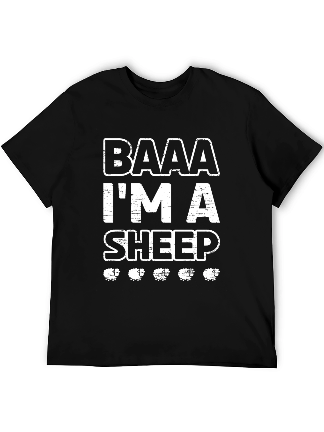 Baaa I'm a Sheep T-Shirt - Black Cotton Tee - 5