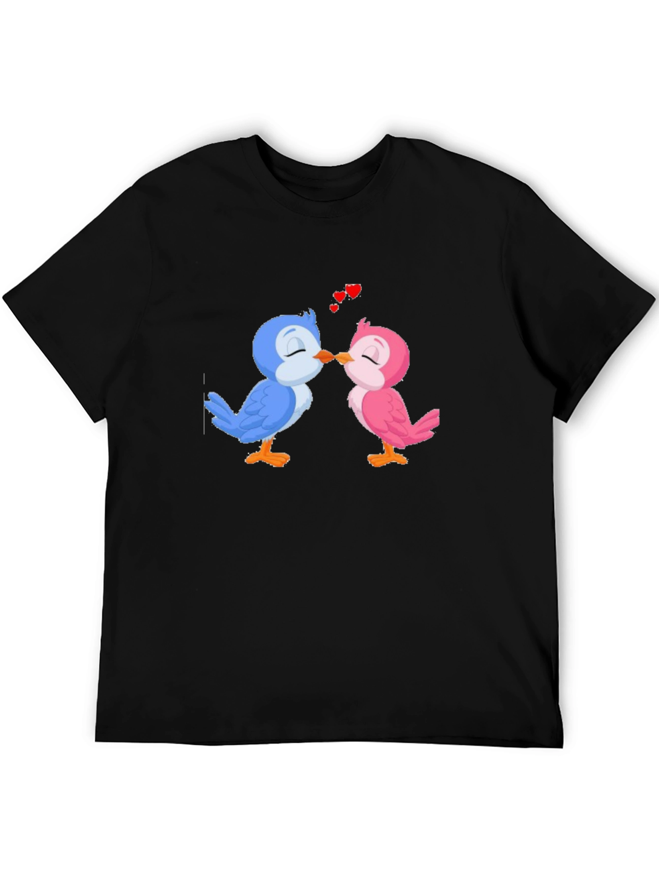 Black Cute Bird Lovers T-Shirt view 5