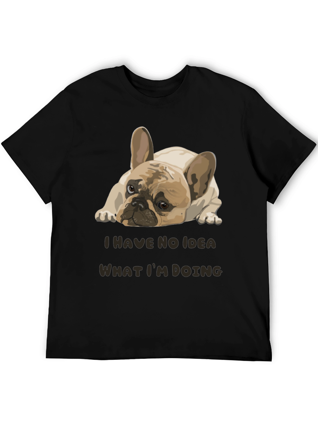 Black Funny Dog Graphic Tee - "No Idea What I'm Doing" view 5