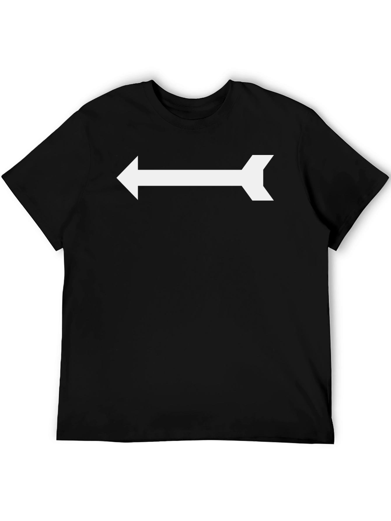 Arrow Pointing Left Black T-Shirt - 5