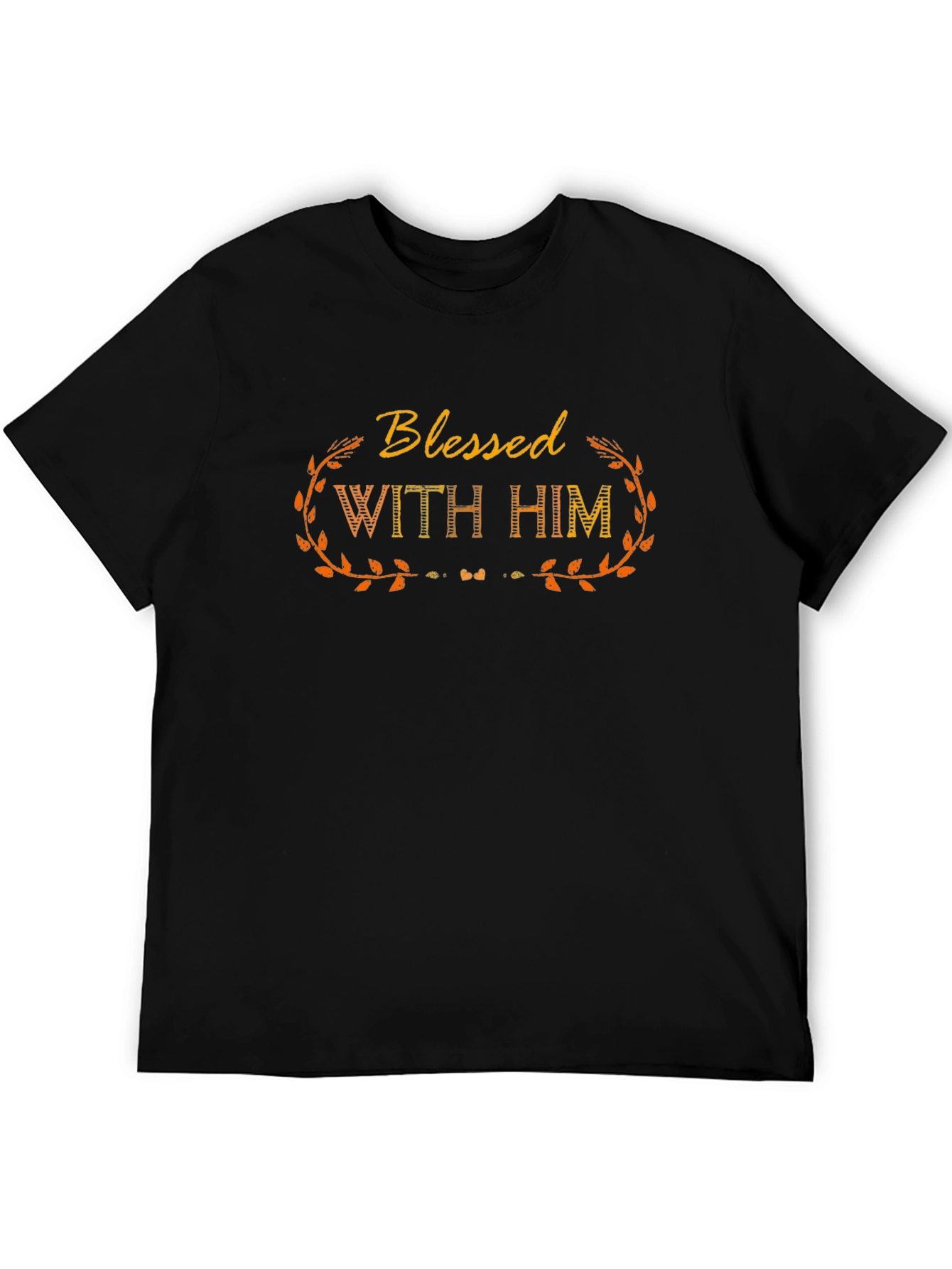 Black Blessed With Him Graphic Tee - Religious Apparel view 5