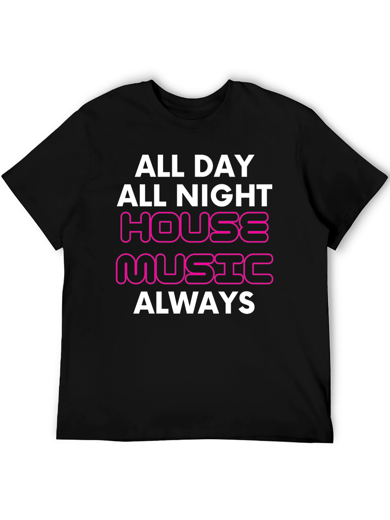 Black House Music Always T-Shirt view 5