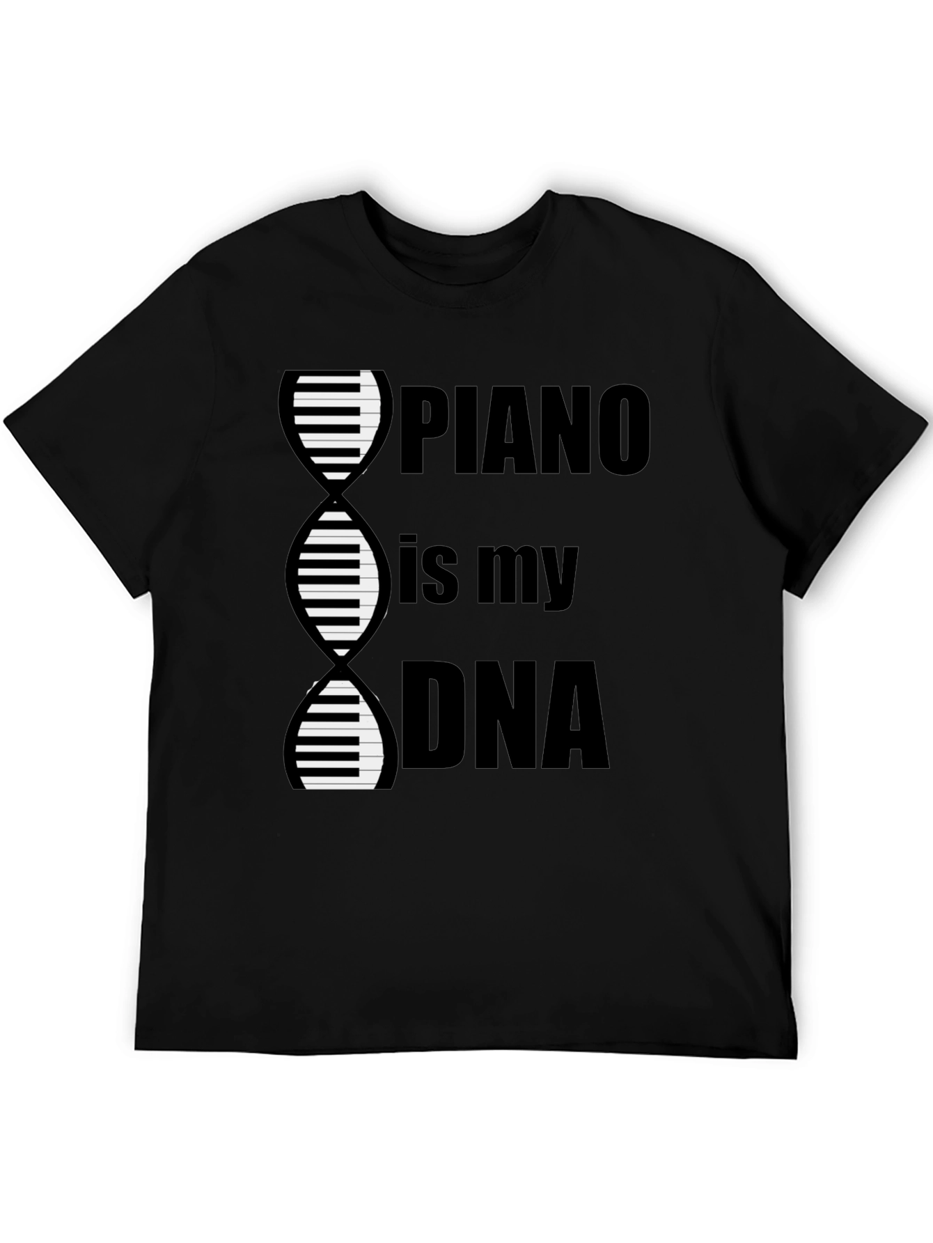 Black Piano is My DNA Graphic Tee - Musician T-Shirt view 5