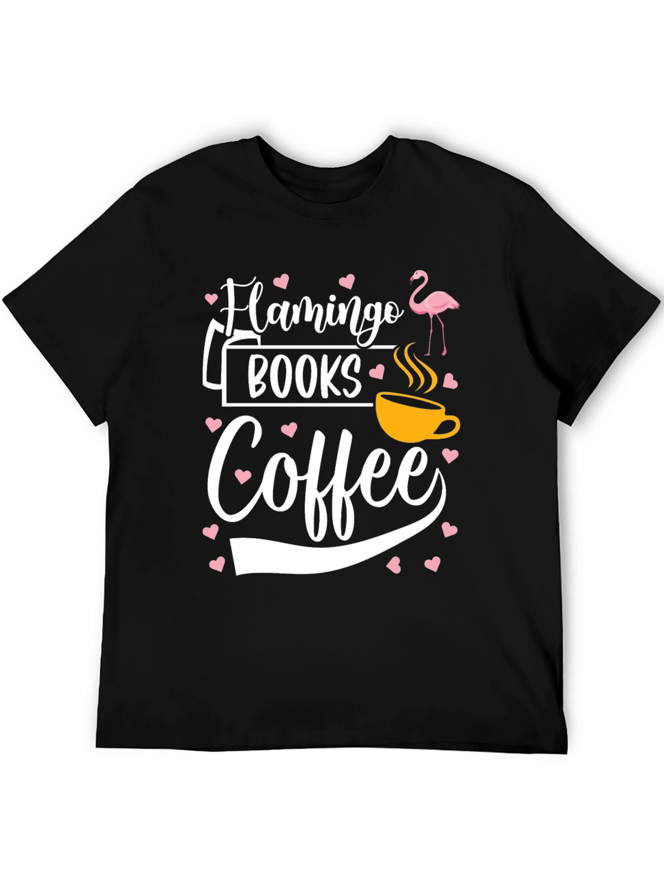 Black Flamingo Books Coffee T-Shirt view 5