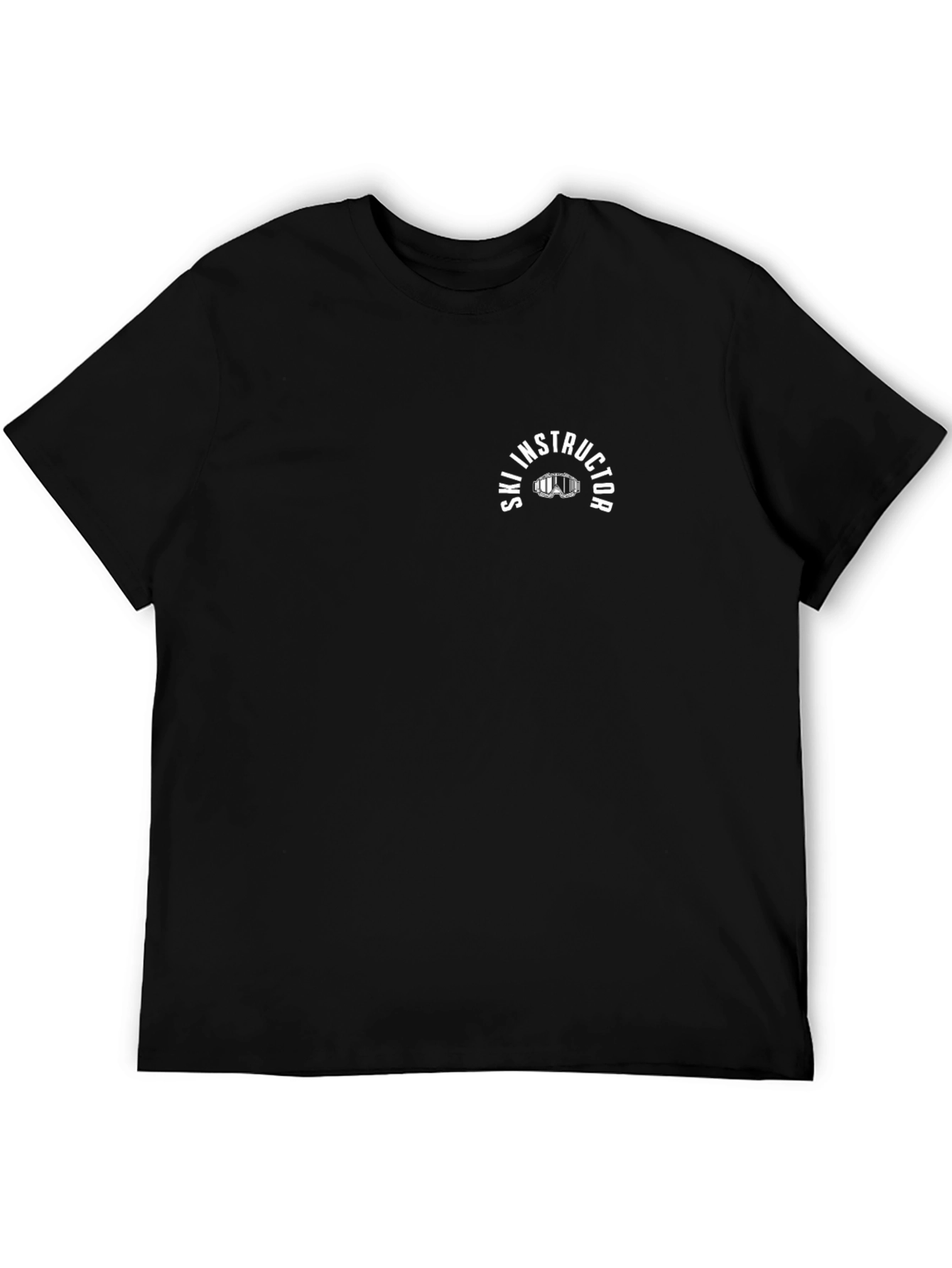 Black Ski Instructor Graphic Tee - Black Cotton T-Shirt view 5