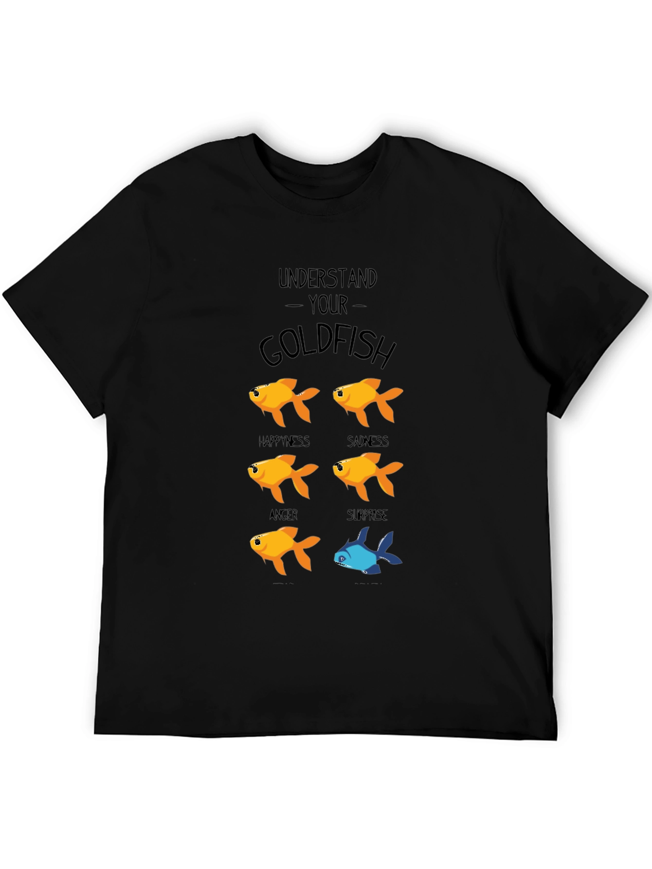 Black Funny Understand Your Goldfish Graphic T-Shirt view 5