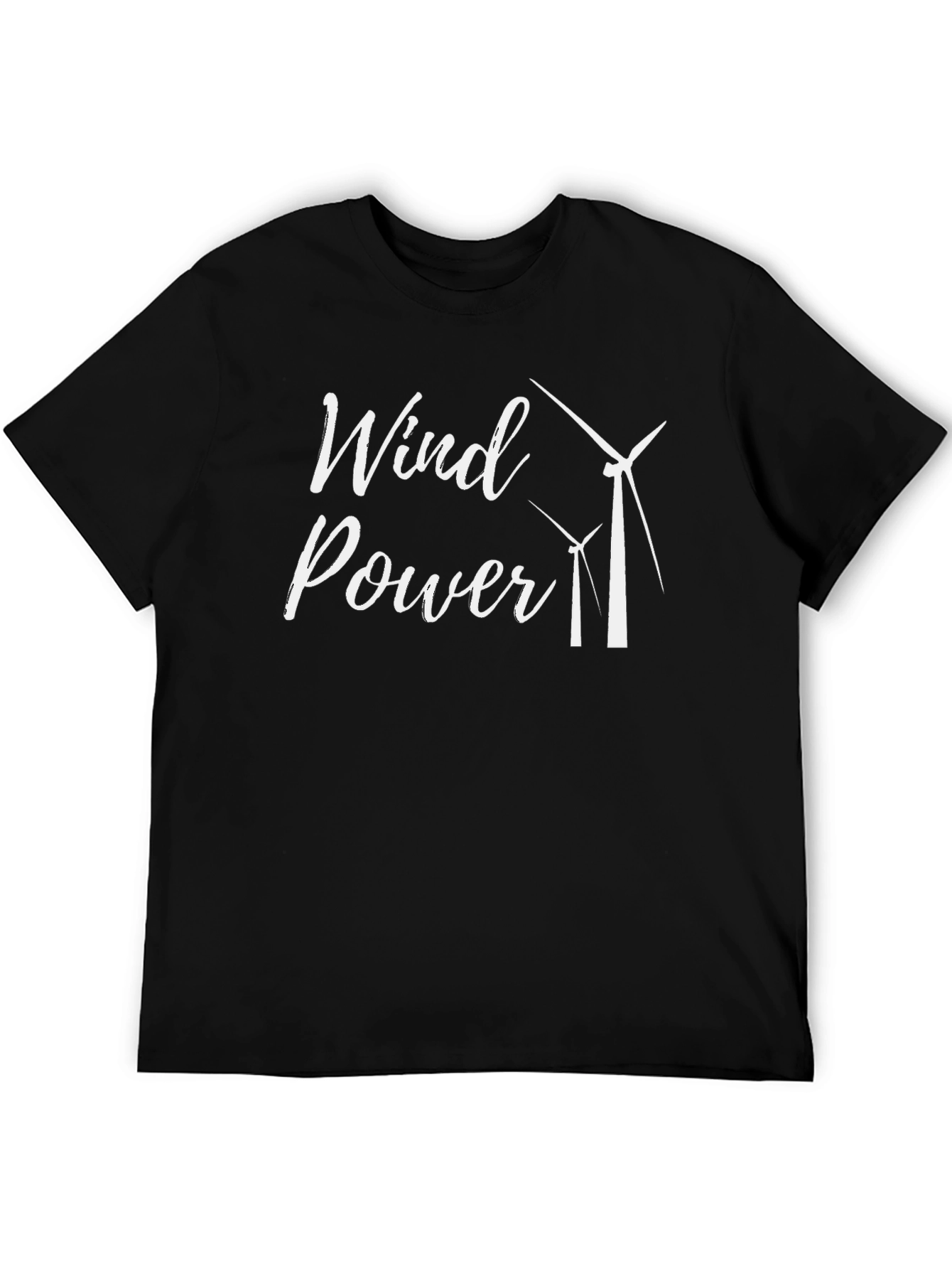 Black Wind Power T-Shirt - Eco Friendly Energy Tee view 5