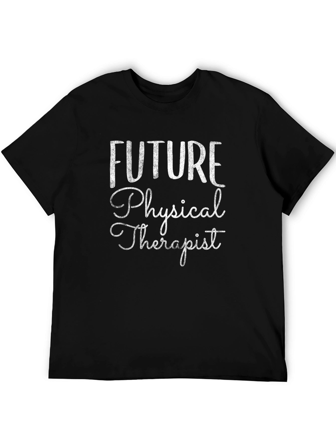 Black Future Physical Therapist Black T-Shirt view 5