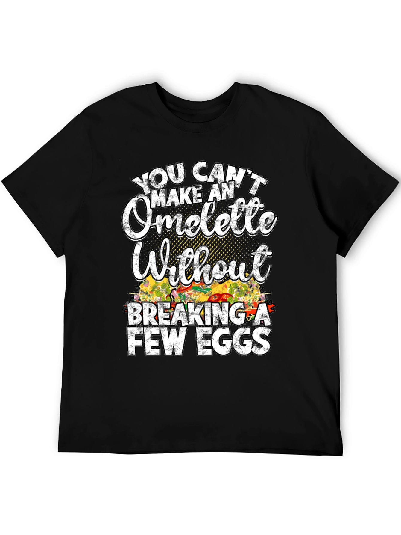 Black Funny Omelette Graphic T-Shirt - Chef Gift view 5