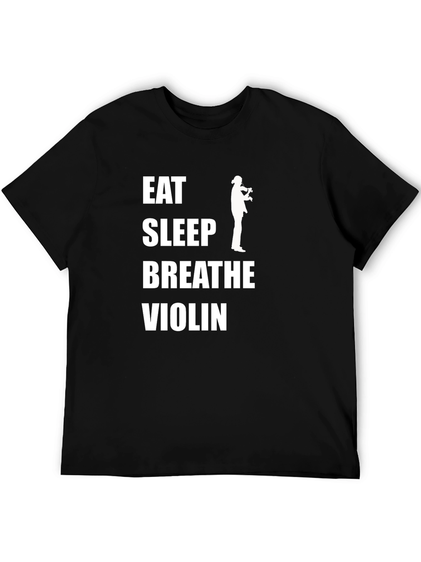 Black Eat Sleep Breathe Violin T-Shirt view 5