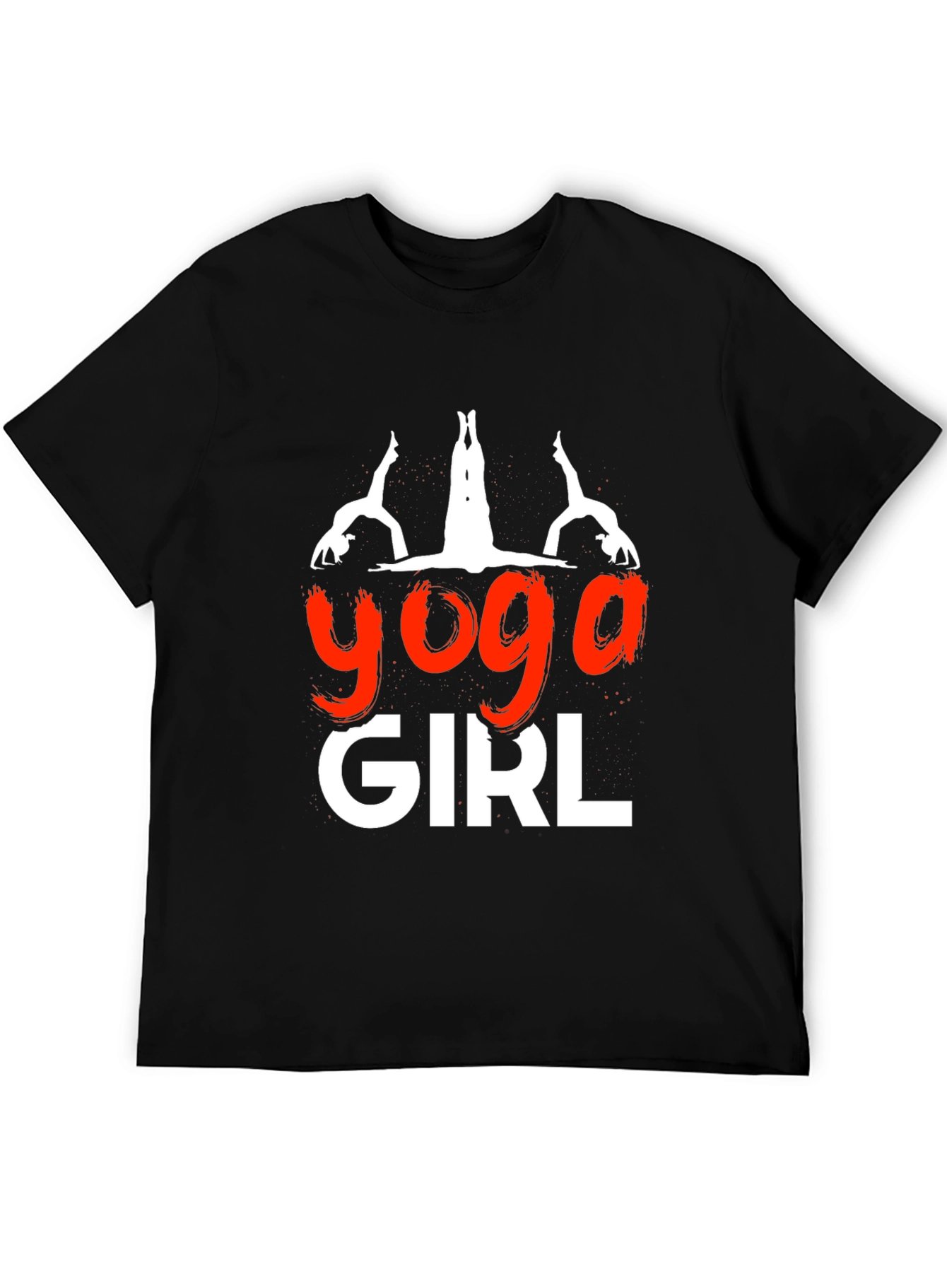 Black Yoga Girl Graphic Tee - Soft Cotton Blend view 5