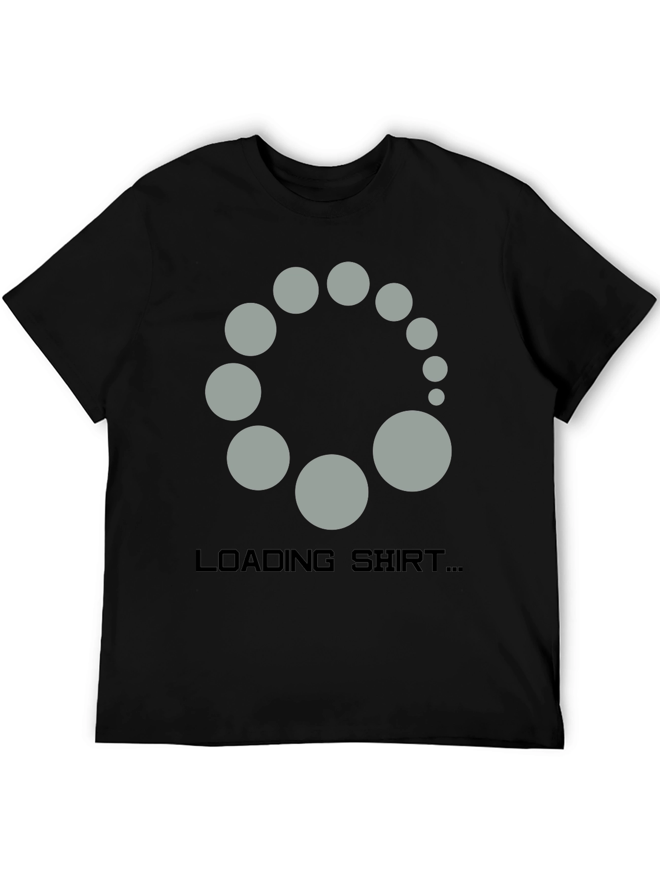 Black Loading Shirt Novelty Graphic Tee view 5
