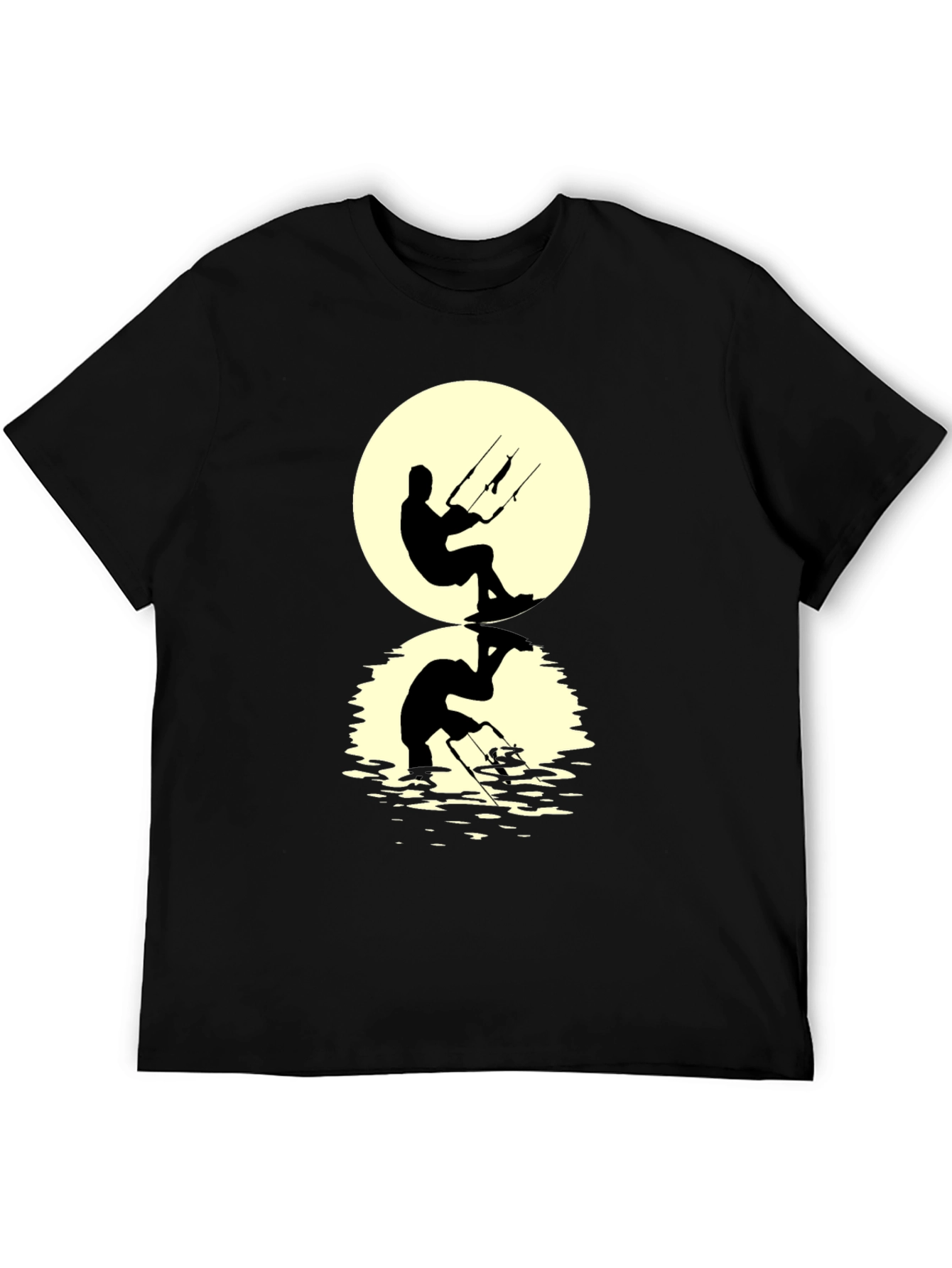 Black Kite Surfer Silhouette Graphic Tee view 5