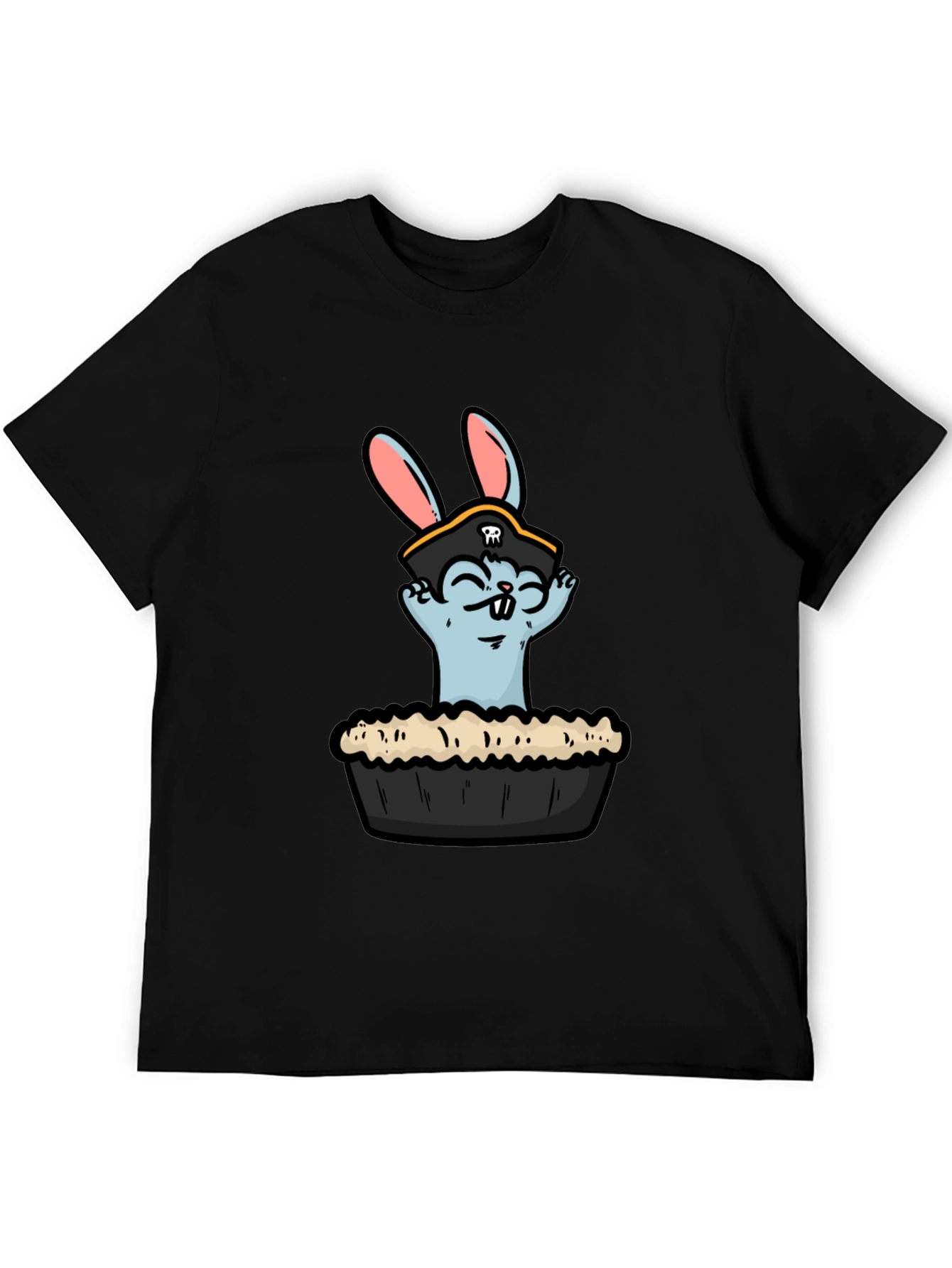 Black Pirate Pie Bunny T-Shirt view 5