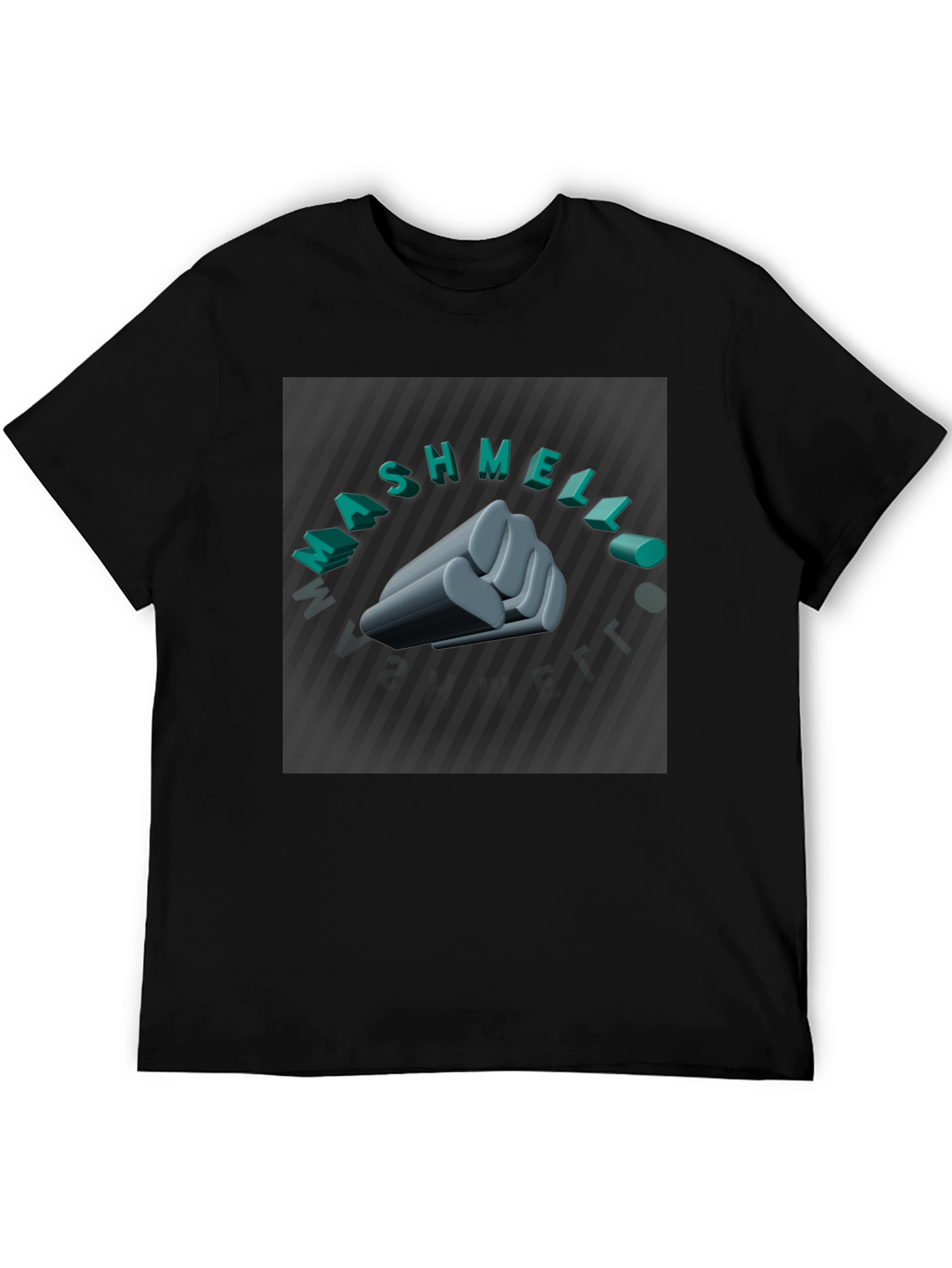 Black Mashmellow Fist Black Graphic Tee view 5
